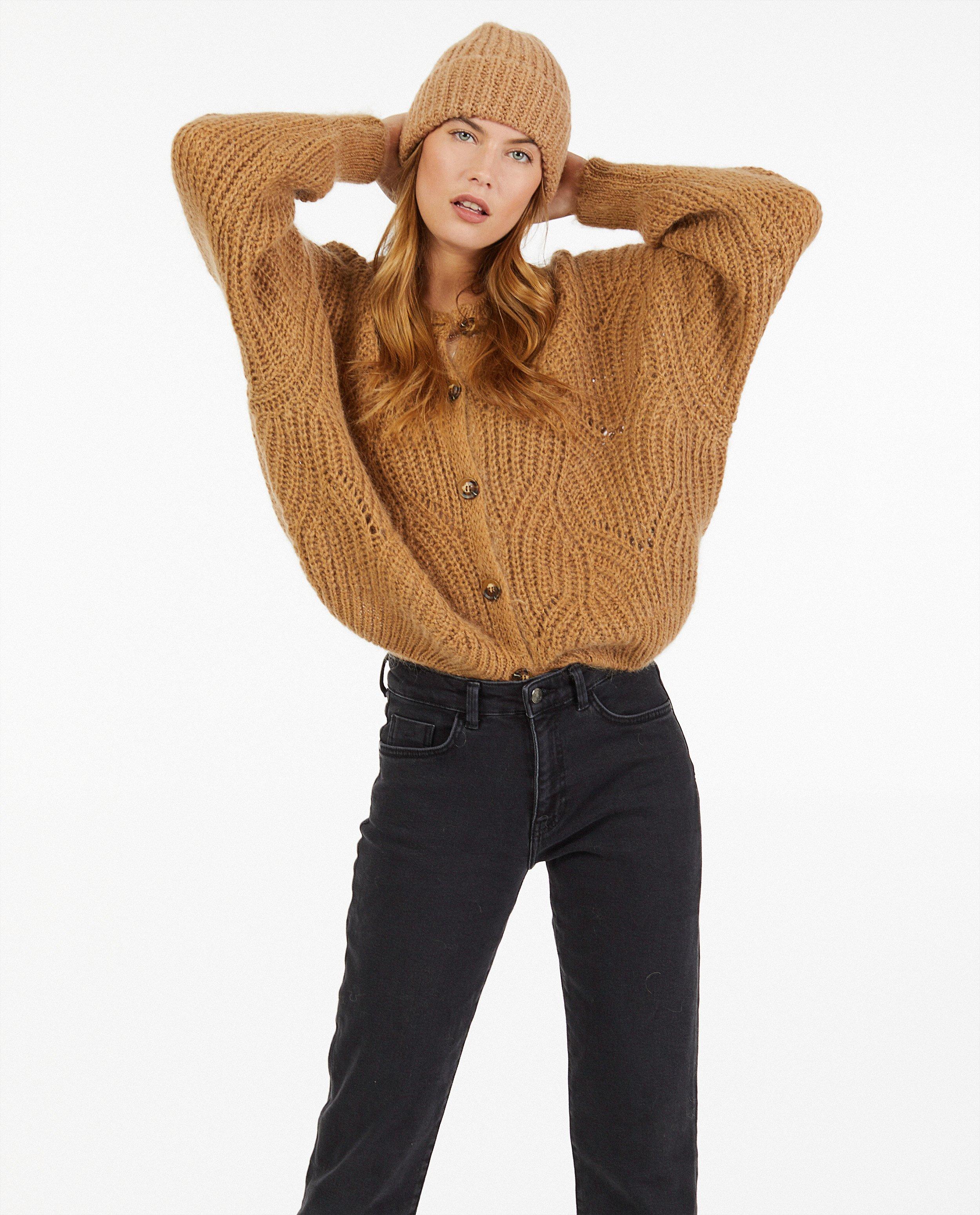 Cardigans - Cardigan beige en tricot