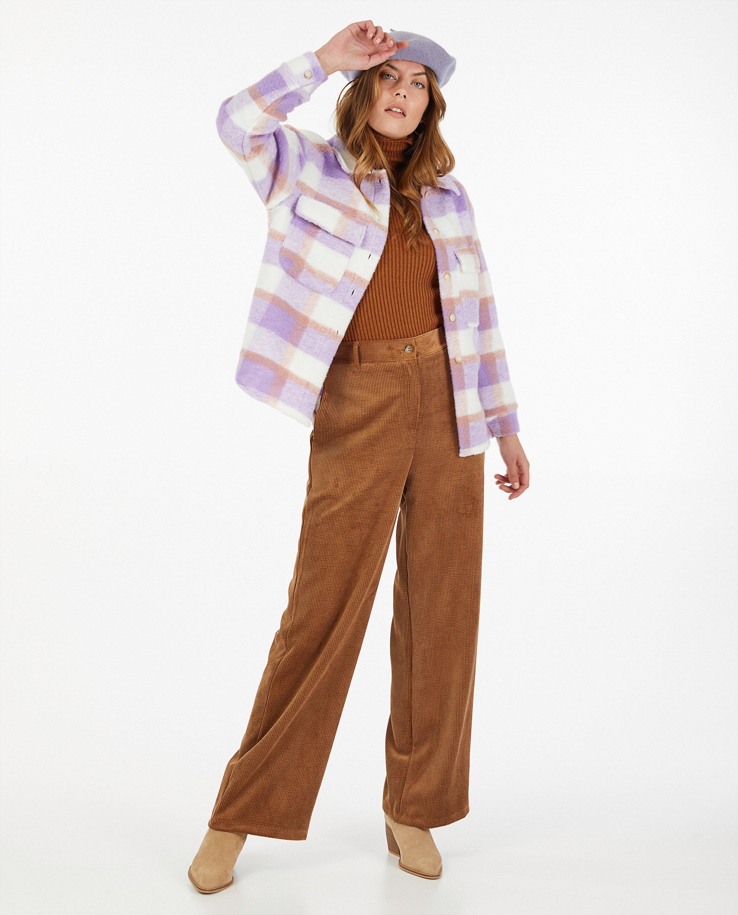 Bruine ribfluwelen broek Ella Italia - grove rib - Ella Italia