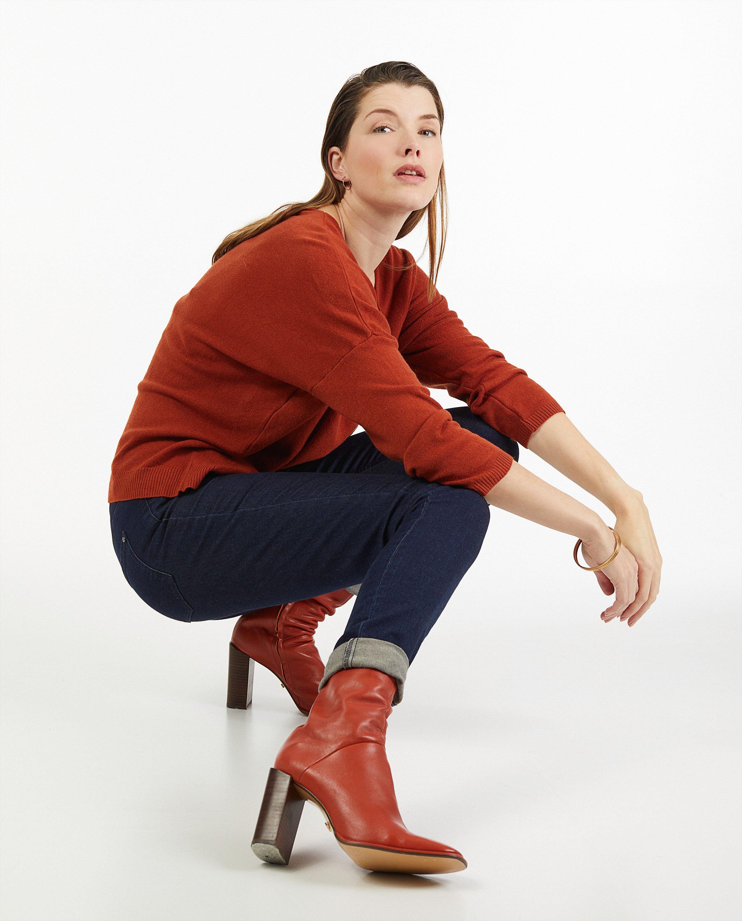 Pull rouille Ella Italia - en fin tricot - Ella Italia