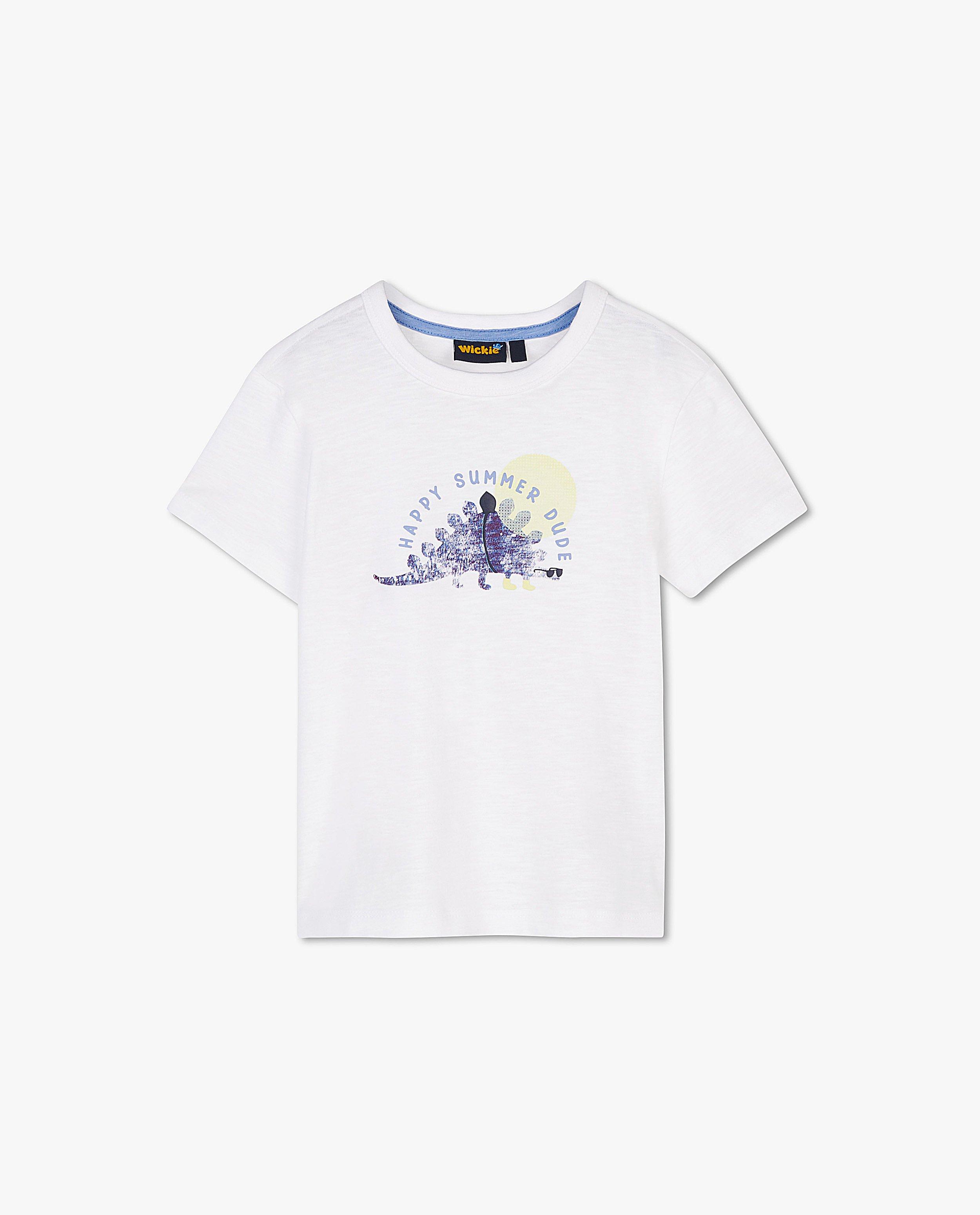 T-shirts - Biokatoenen T-shirt met print Wickie