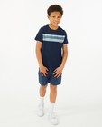 Biokatoenen T-shirt I AM, 7-14 jaar - in blauw met print - I AM