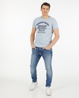 Blauwgrijs T-shirt met print s.Oliver - stretch - S. Oliver