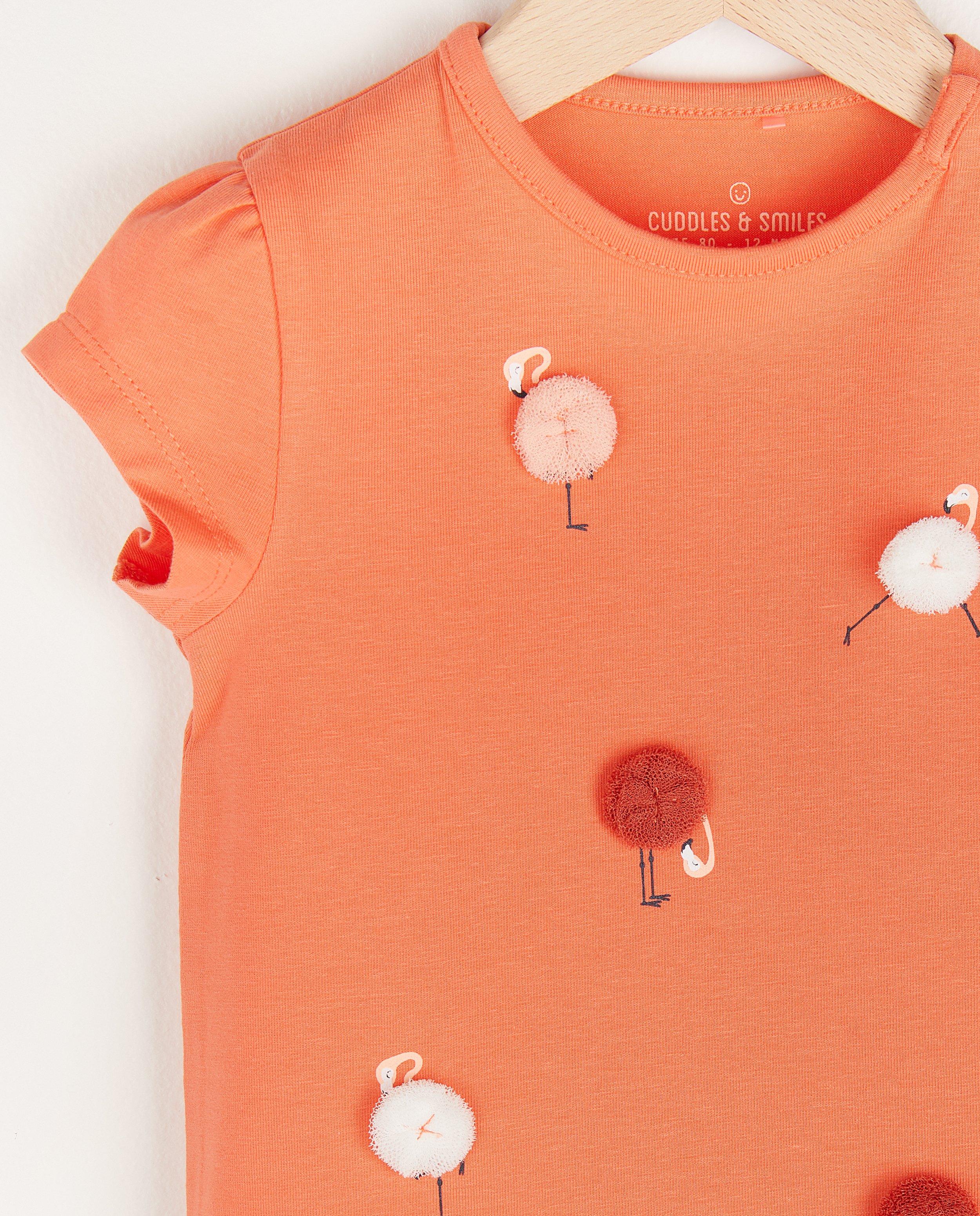 T-shirts - T-shirt à imprimé à flamants roses