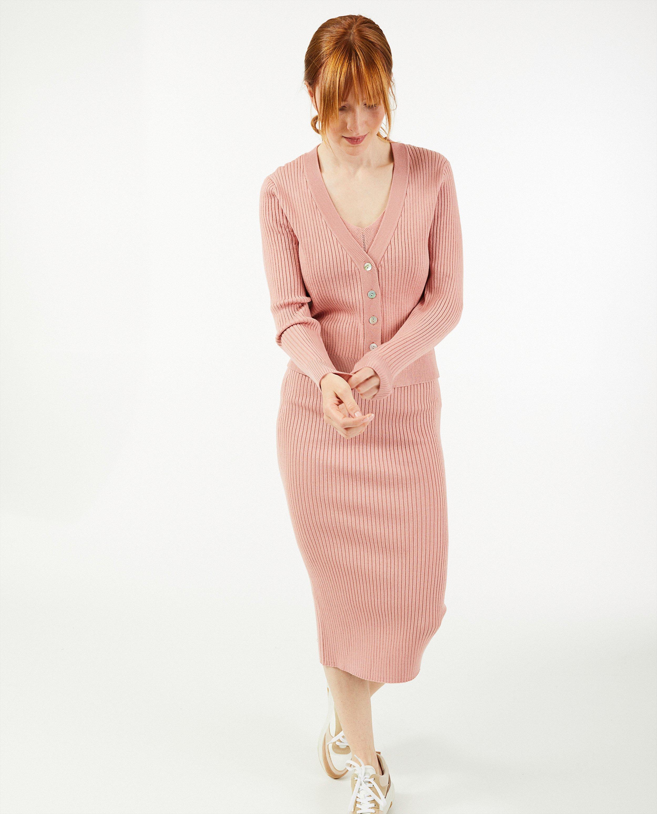 Cardigan en tricot à relief côtelé Youh! - beige ou rose - YOUH!
