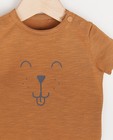 T-shirts - Bruin T-shirt met hondenprint