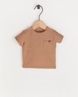 T-shirt brun à rayures - en coton bio - Newborn 50-68