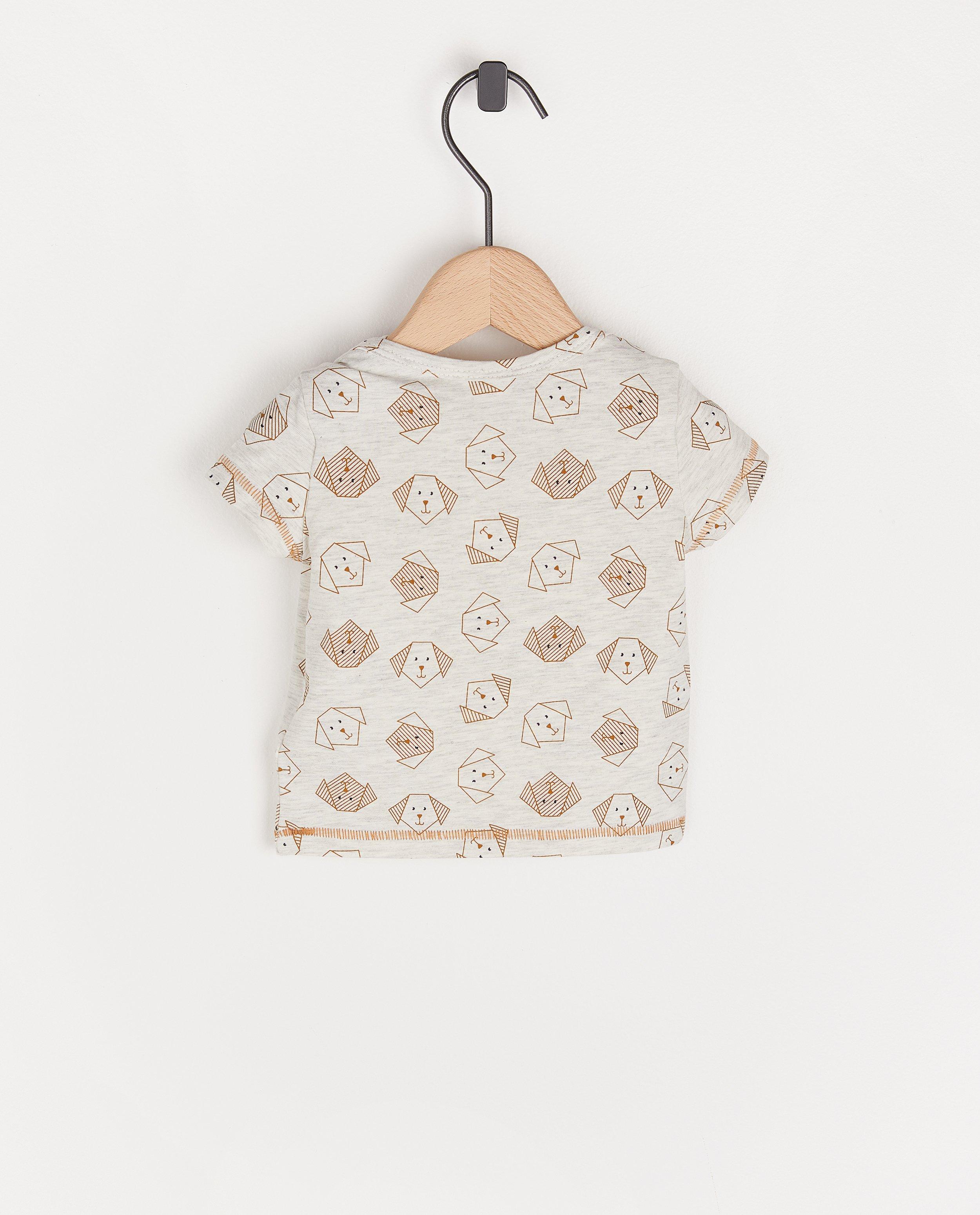 T-shirts - Gemêleerd T-shirtje met hondenprint