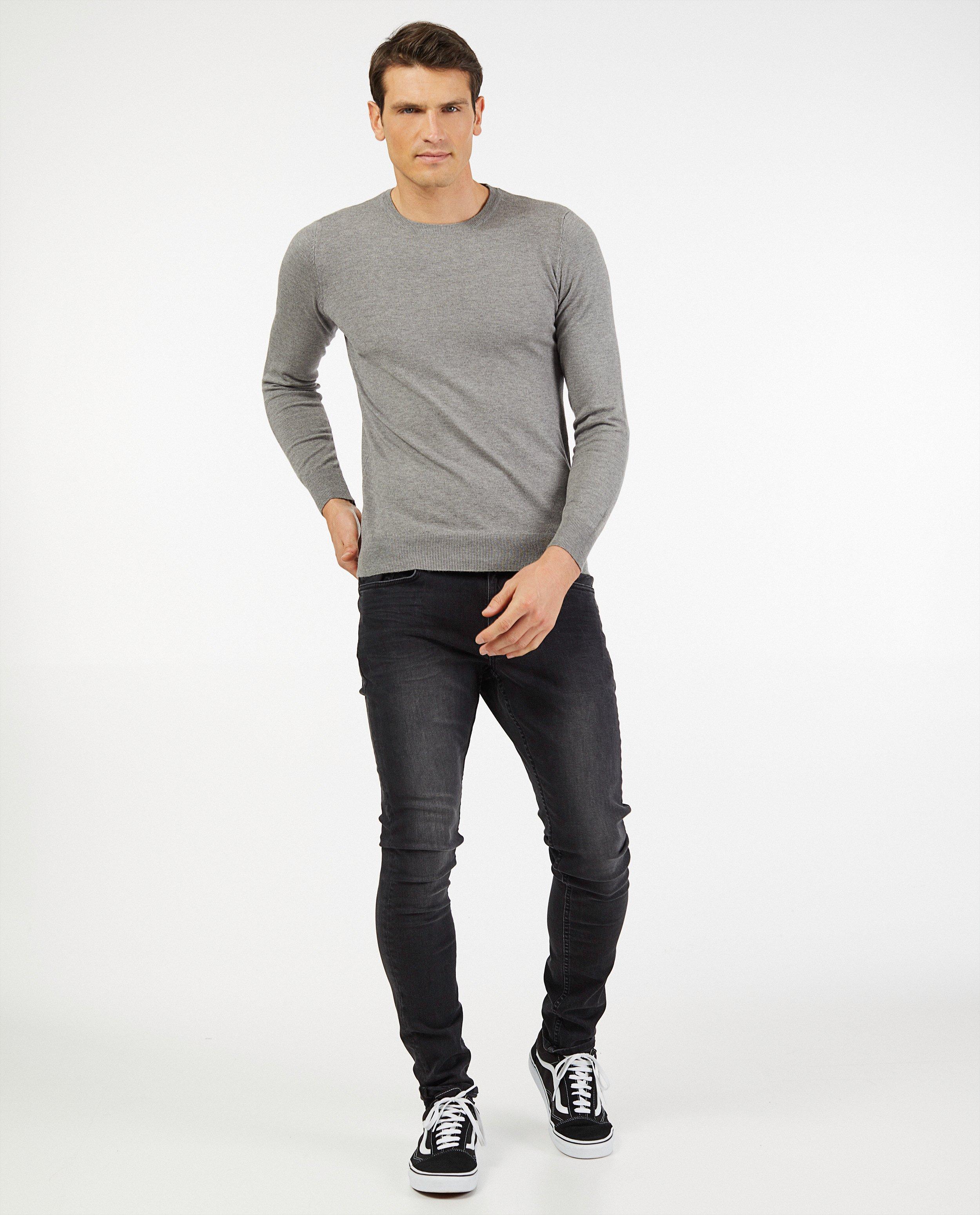 Fin pull gris - doux tricot - Indeed