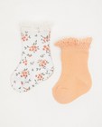 Lot de 2 paires de chaussettes pour bébés - avec des ruches - Newborn 50-68