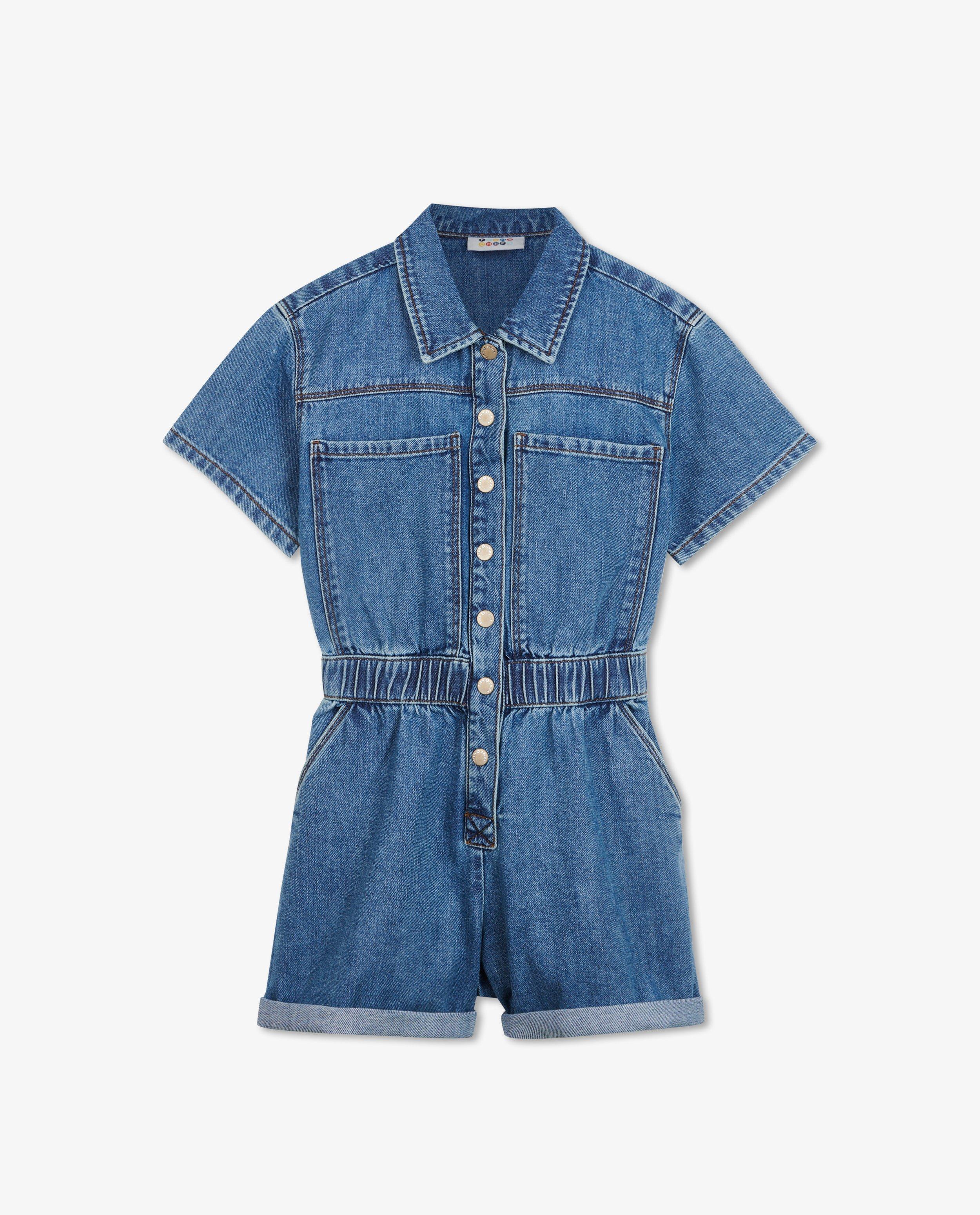 Combinaisons - Combinaison courte en denim
