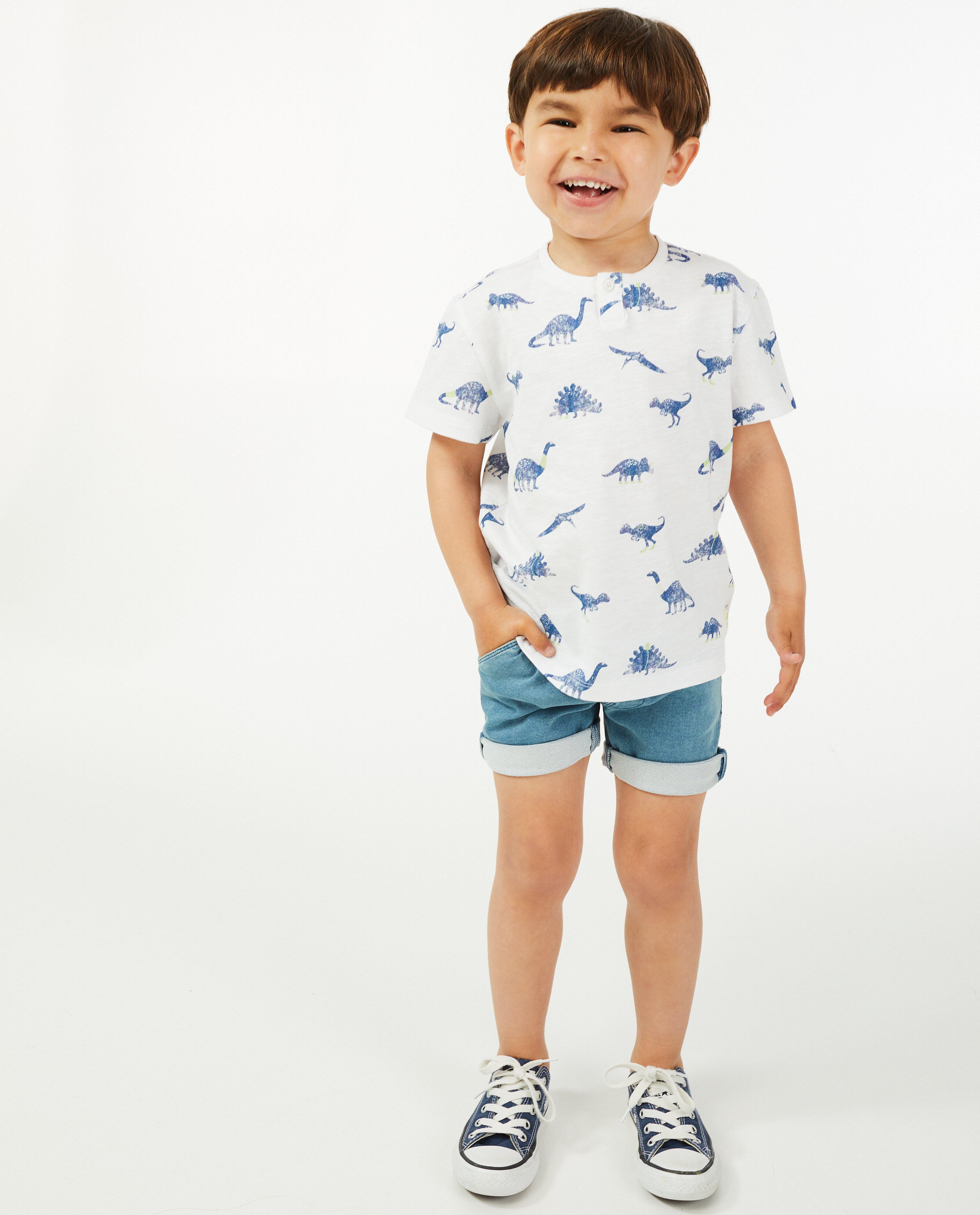 Blauwe sweat denim short Wickie - stretch - Wickie