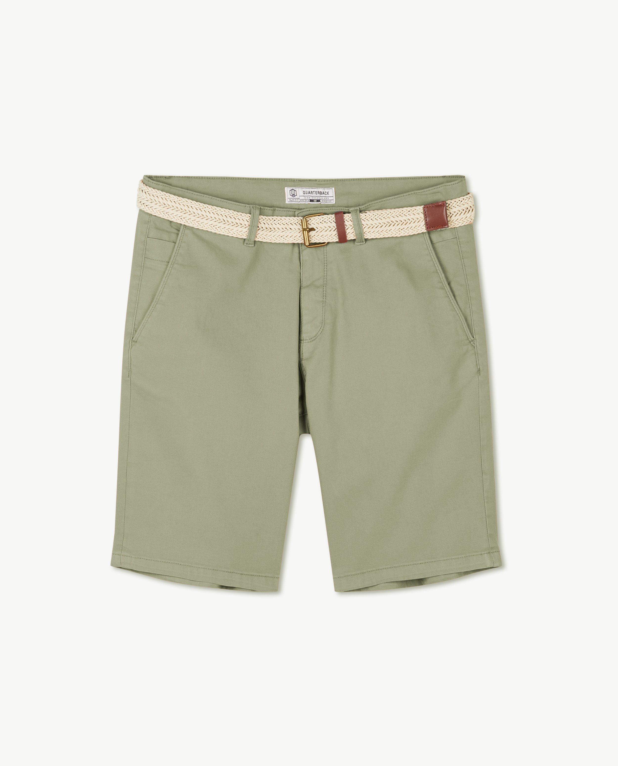 Shorten - Bermuda met gevlochten riem