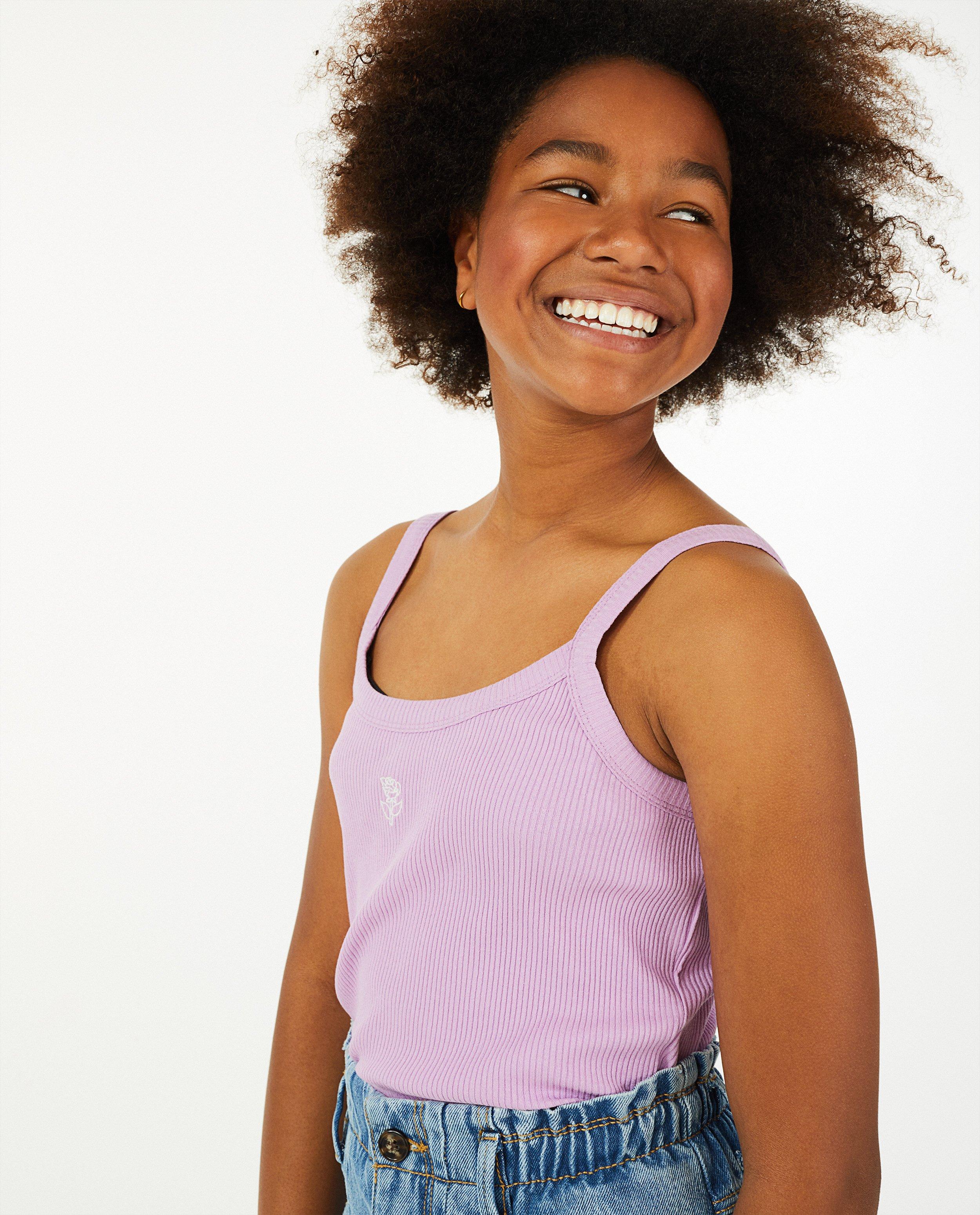 T-shirts - Top lilas côtelé