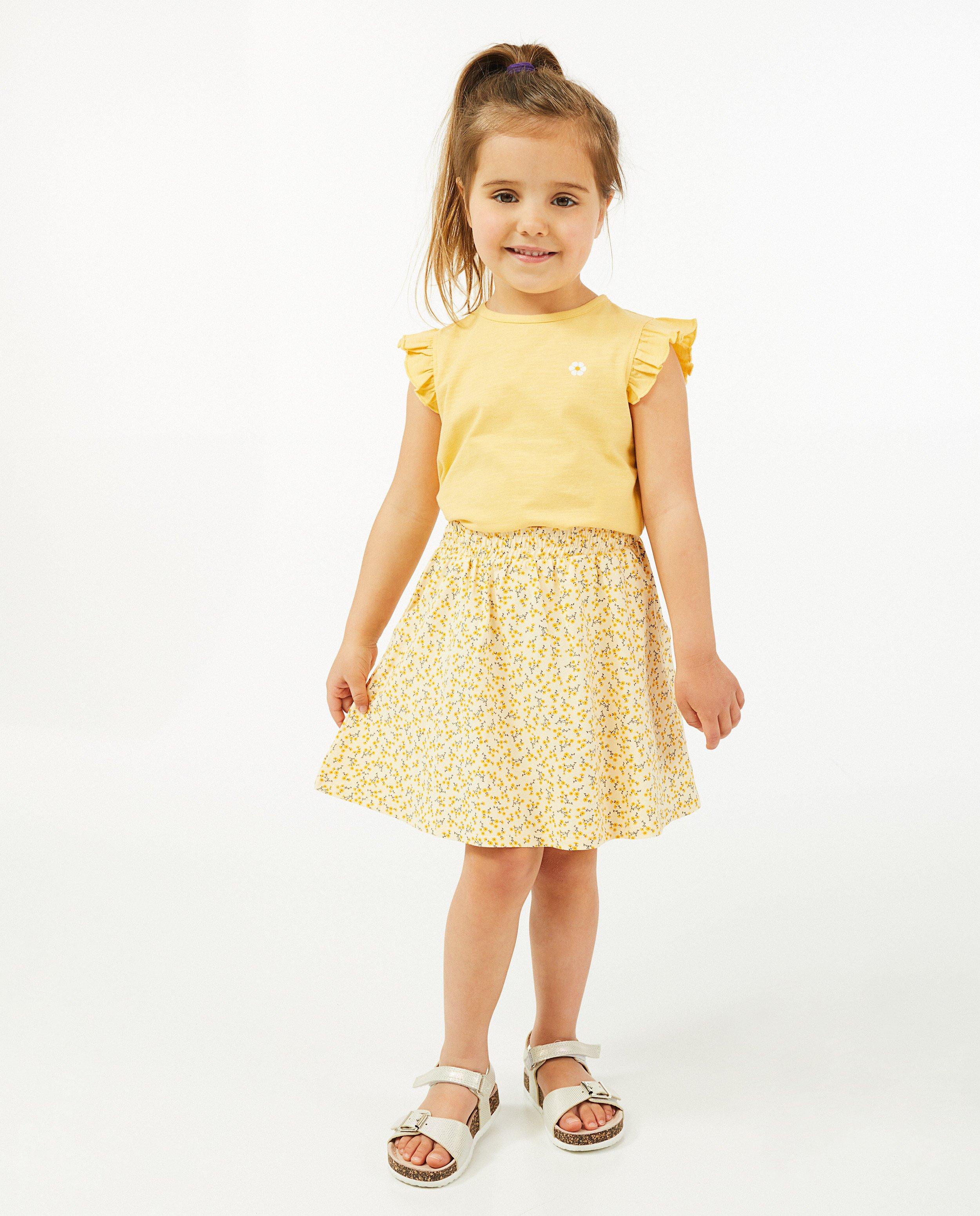 Rok met gele bloemenprint BESTies - null - Besties