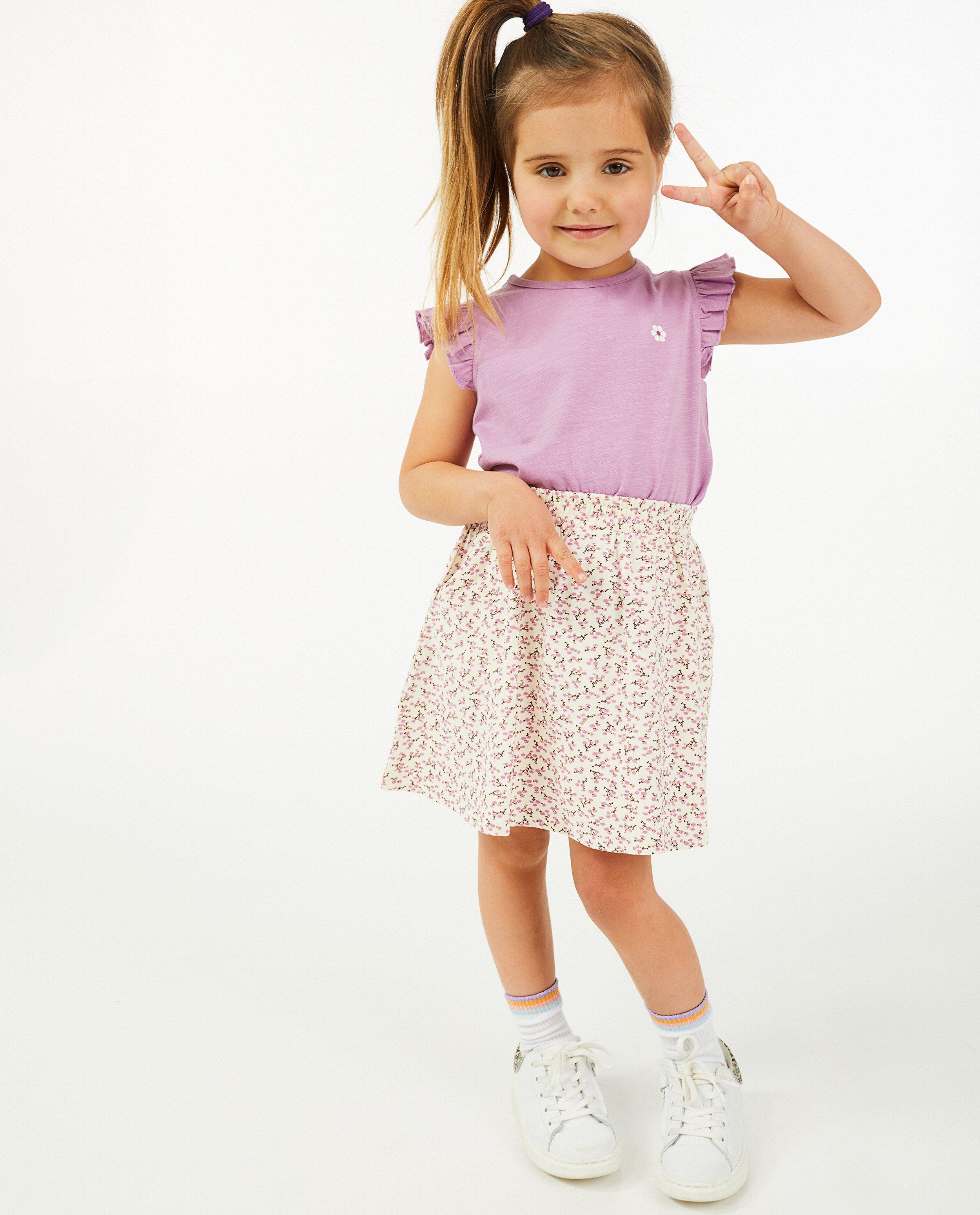 Rok met lila bloemenprint BESTies - null - Besties