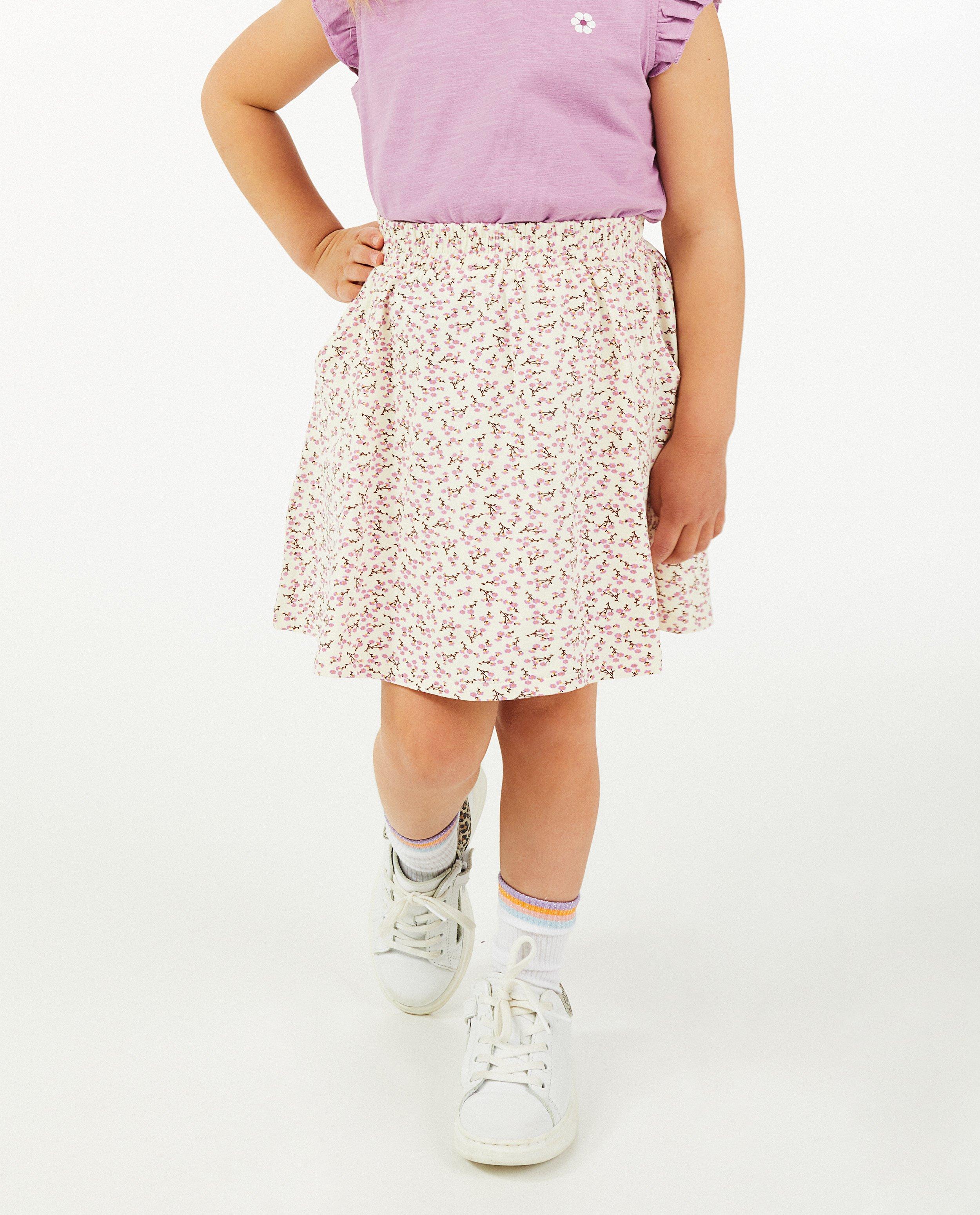 Rokken - Rok met lila bloemenprint BESTies
