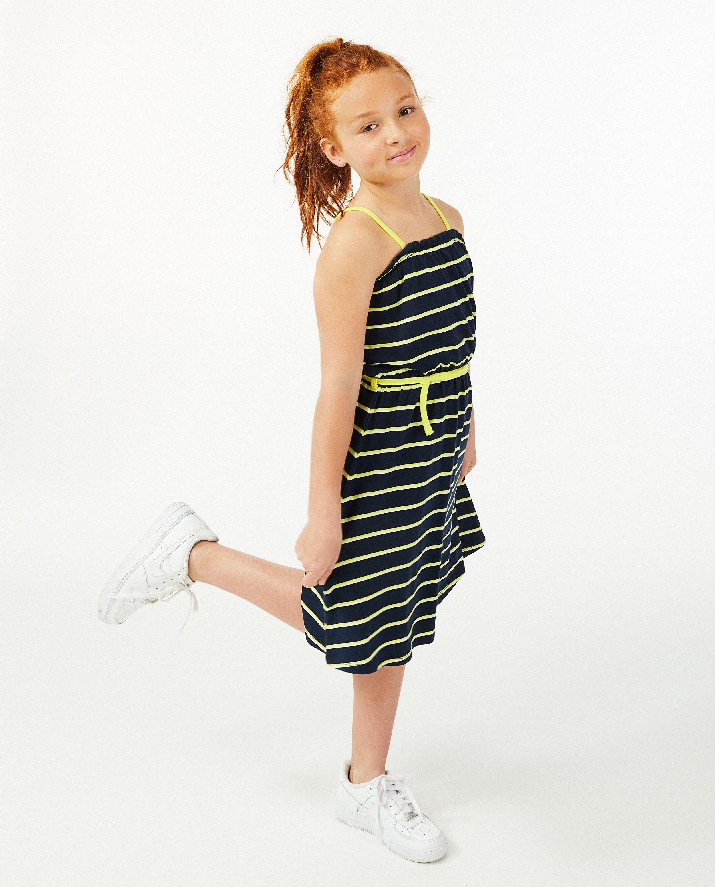 Robe rayée en coton bio - imprimé intégral - Fish & Chips