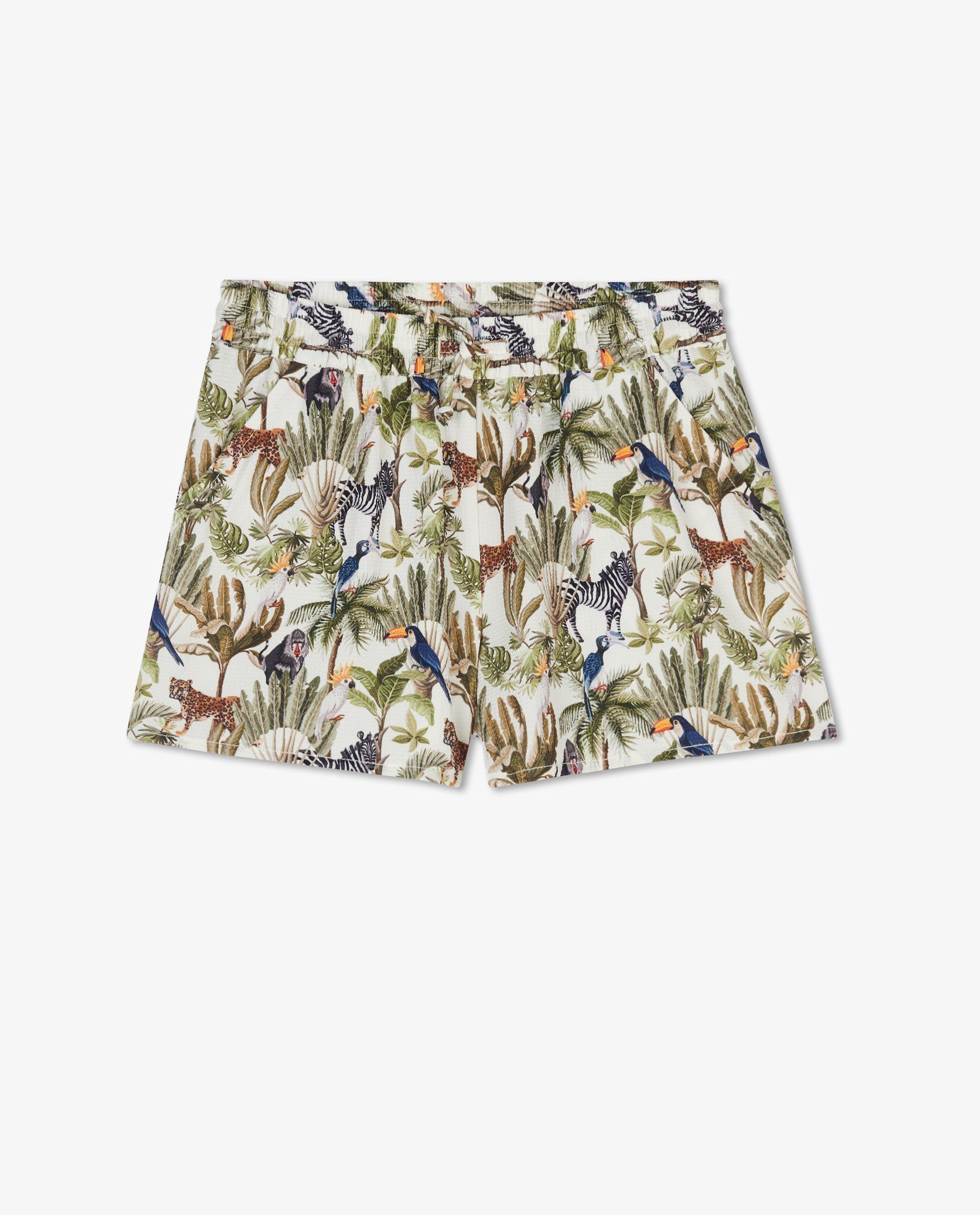 Shorten - Korte short met tropische print