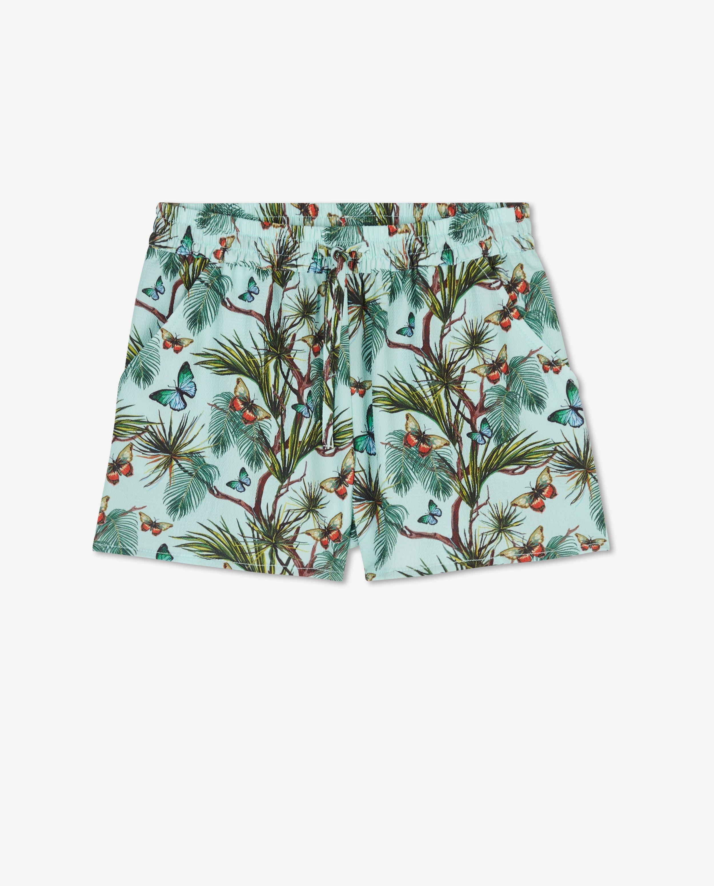 Shorten - Korte short met tropische print