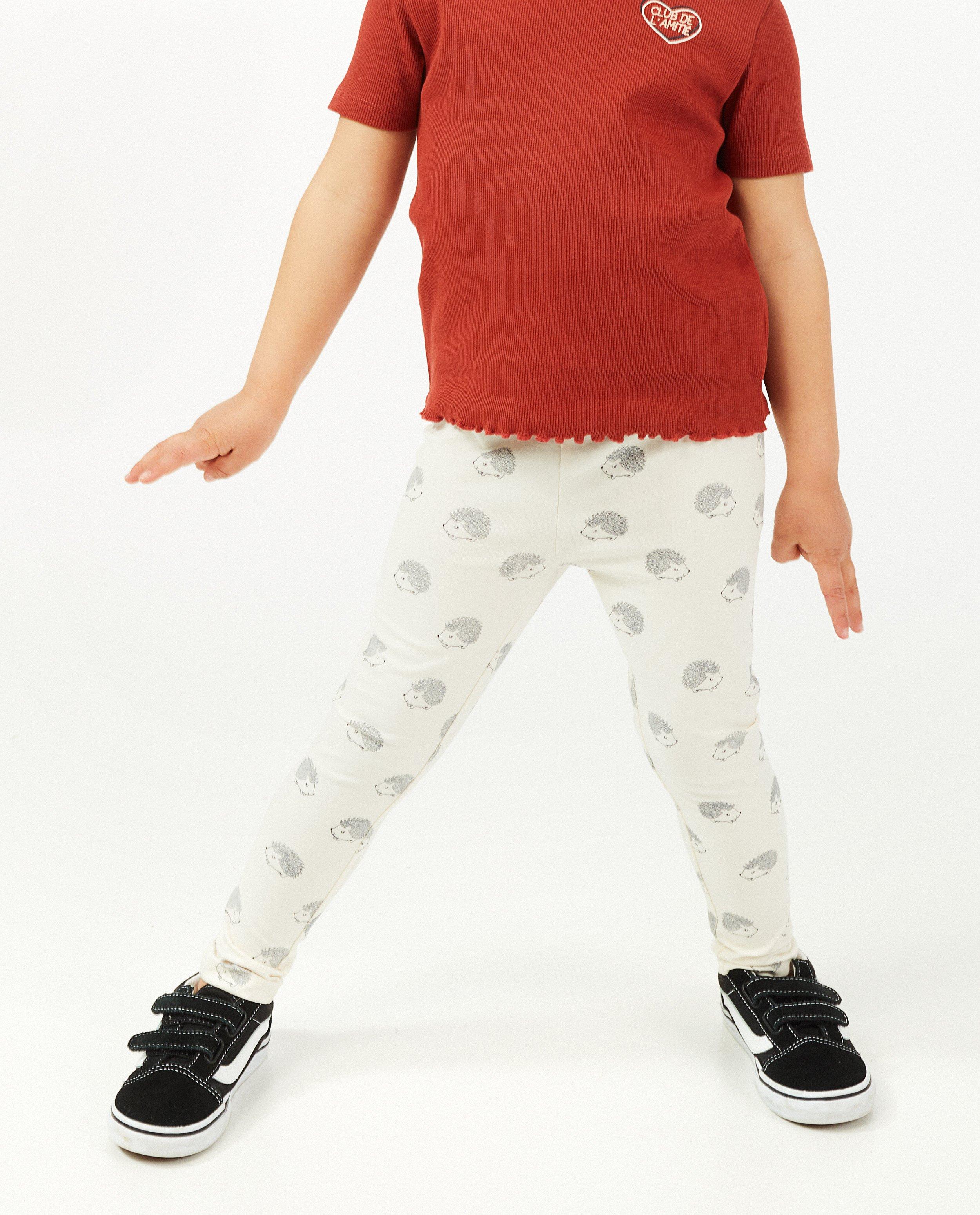 Leggings - Offwhite legging met egelprint BESTies