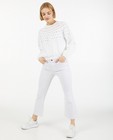Jeans blanc avec des effilochures Ella Italia - stretch - Ella Italia