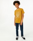 Camel T-shirt met print BESTies - stretch - Besties