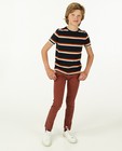 Chino brun rouge, 9-15 ans - avec du stretch - Fish & Chips