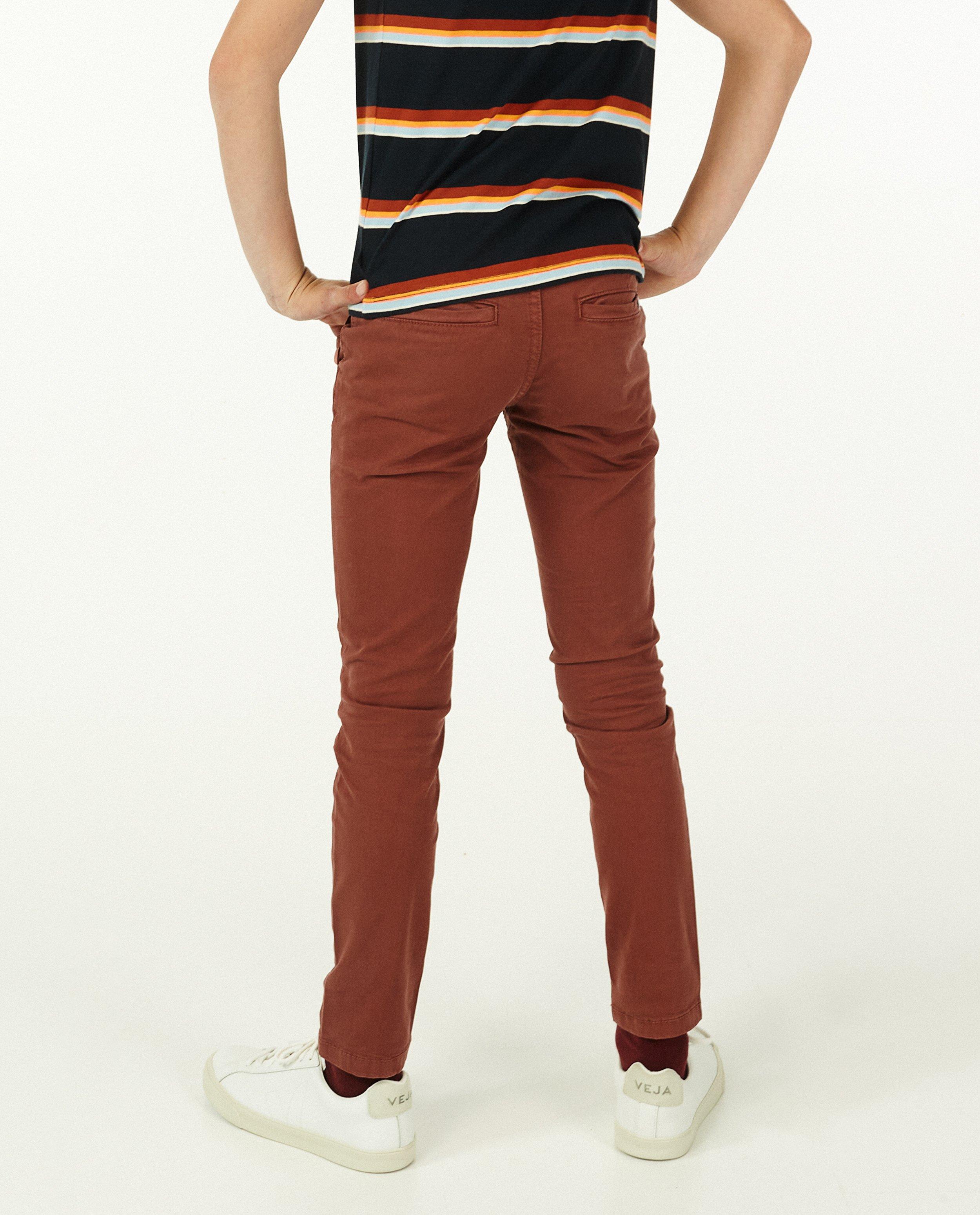 Pantalons - Chino brun rouge, 9-15 ans