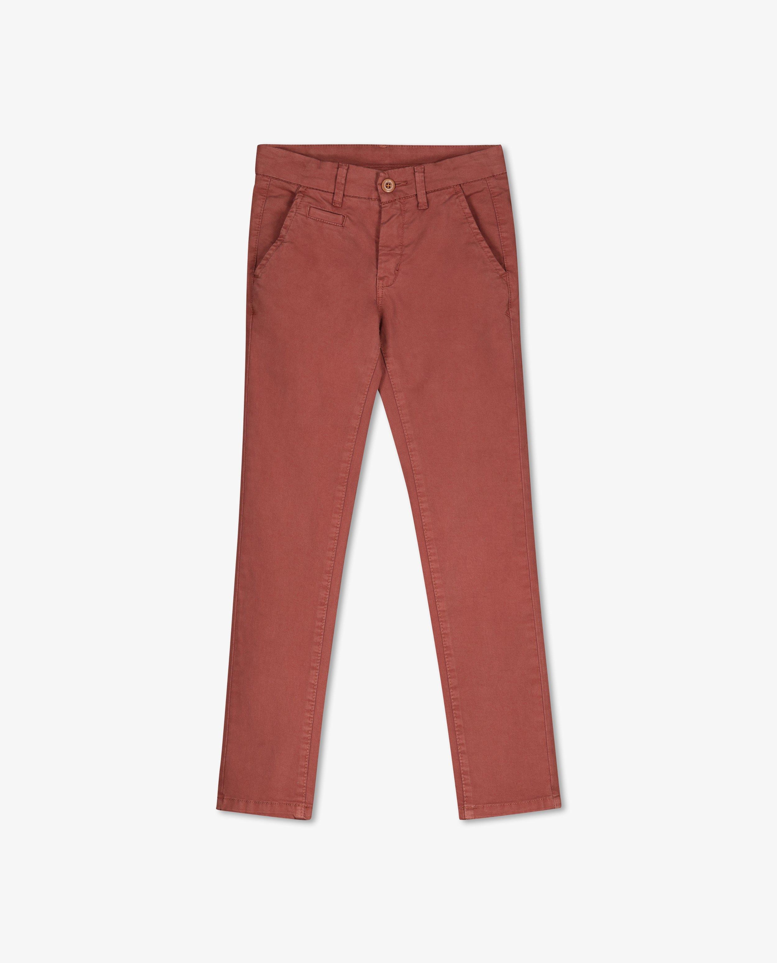 Broeken - Roodbruine chino, 9 -15 jaar