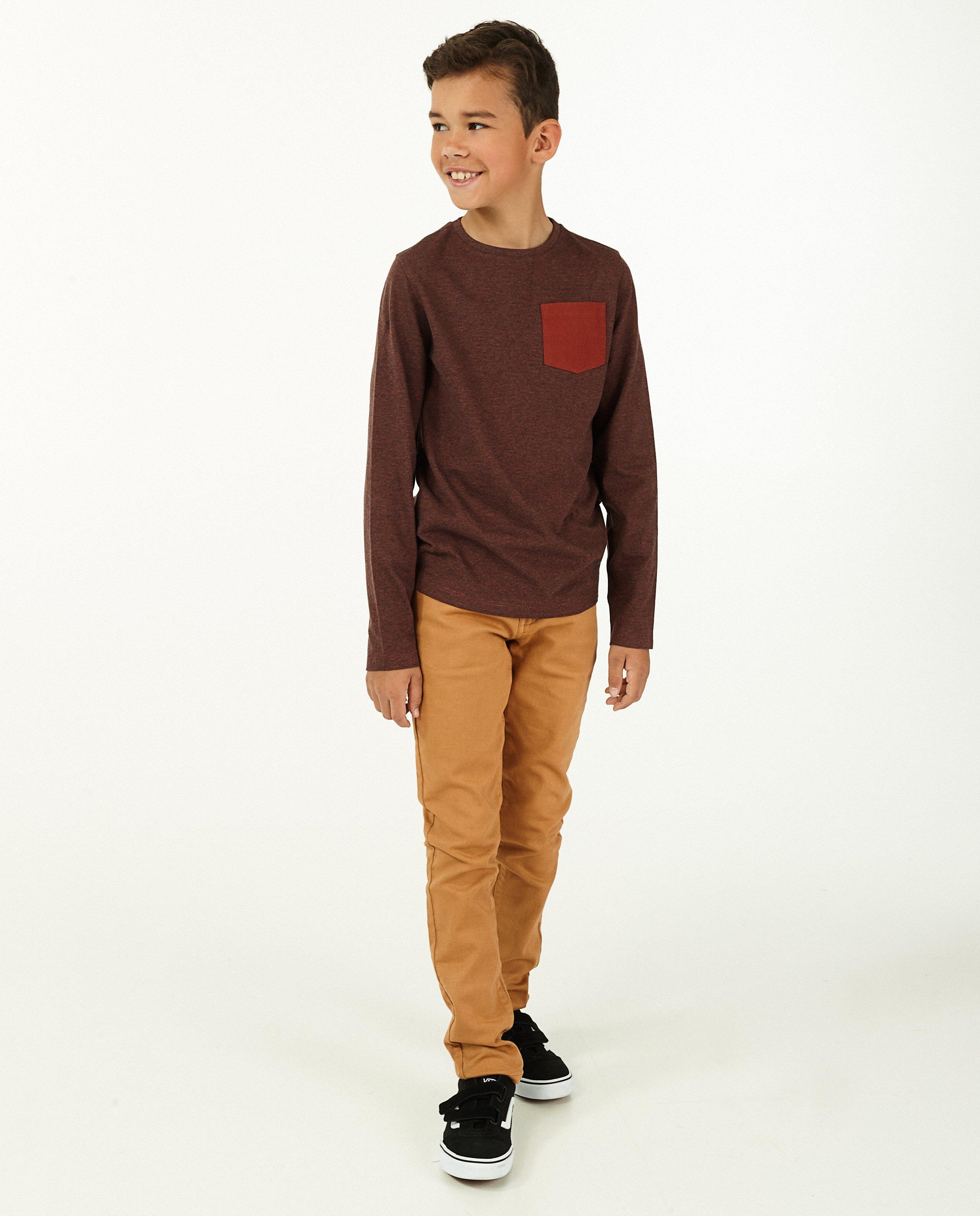 Skinny van organic sweat denim, 9-15 jaar  - Joey - Fish & Chips