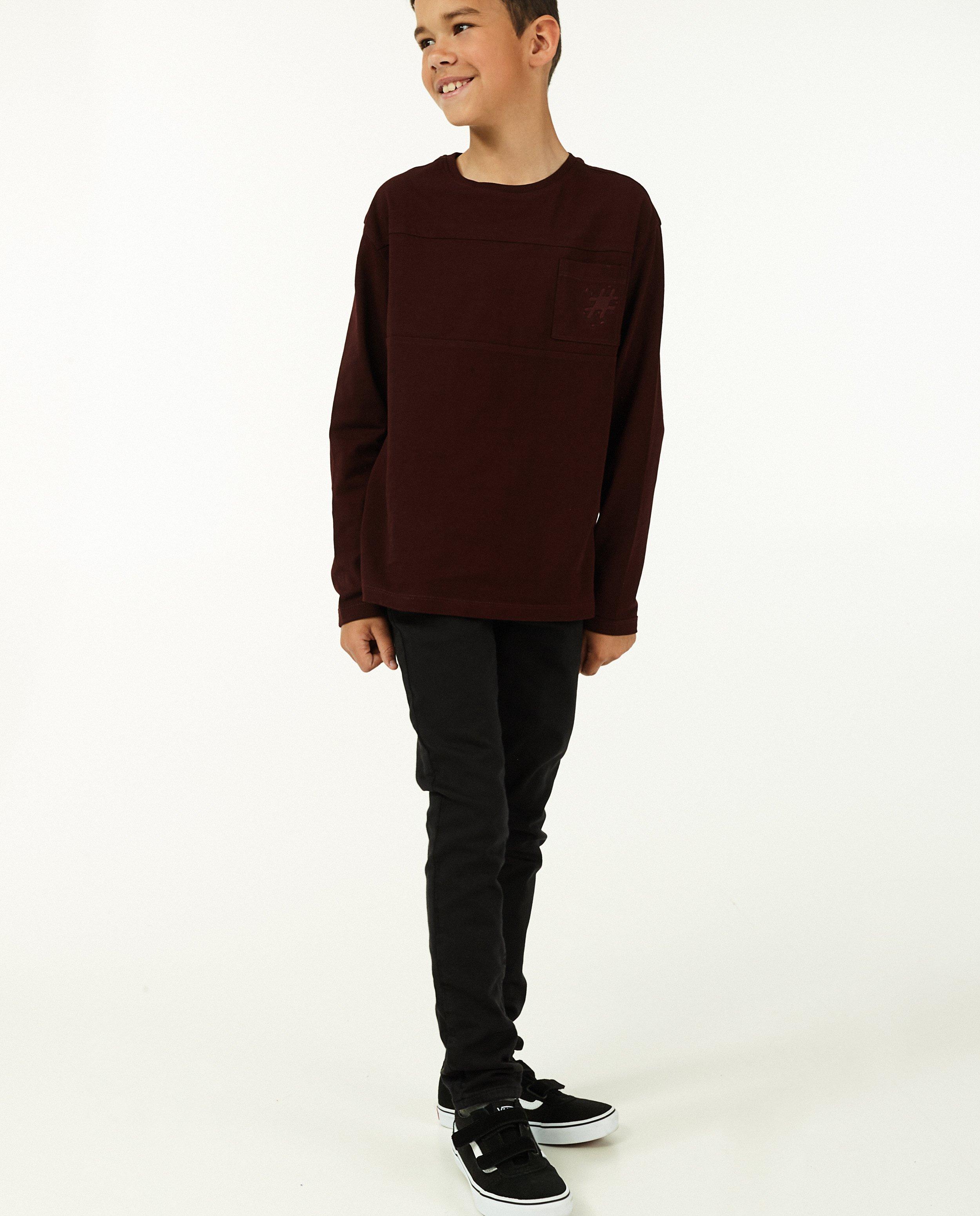 Skinny van organic sweat denim, 9-15 jaar  - Joey - Fish & Chips