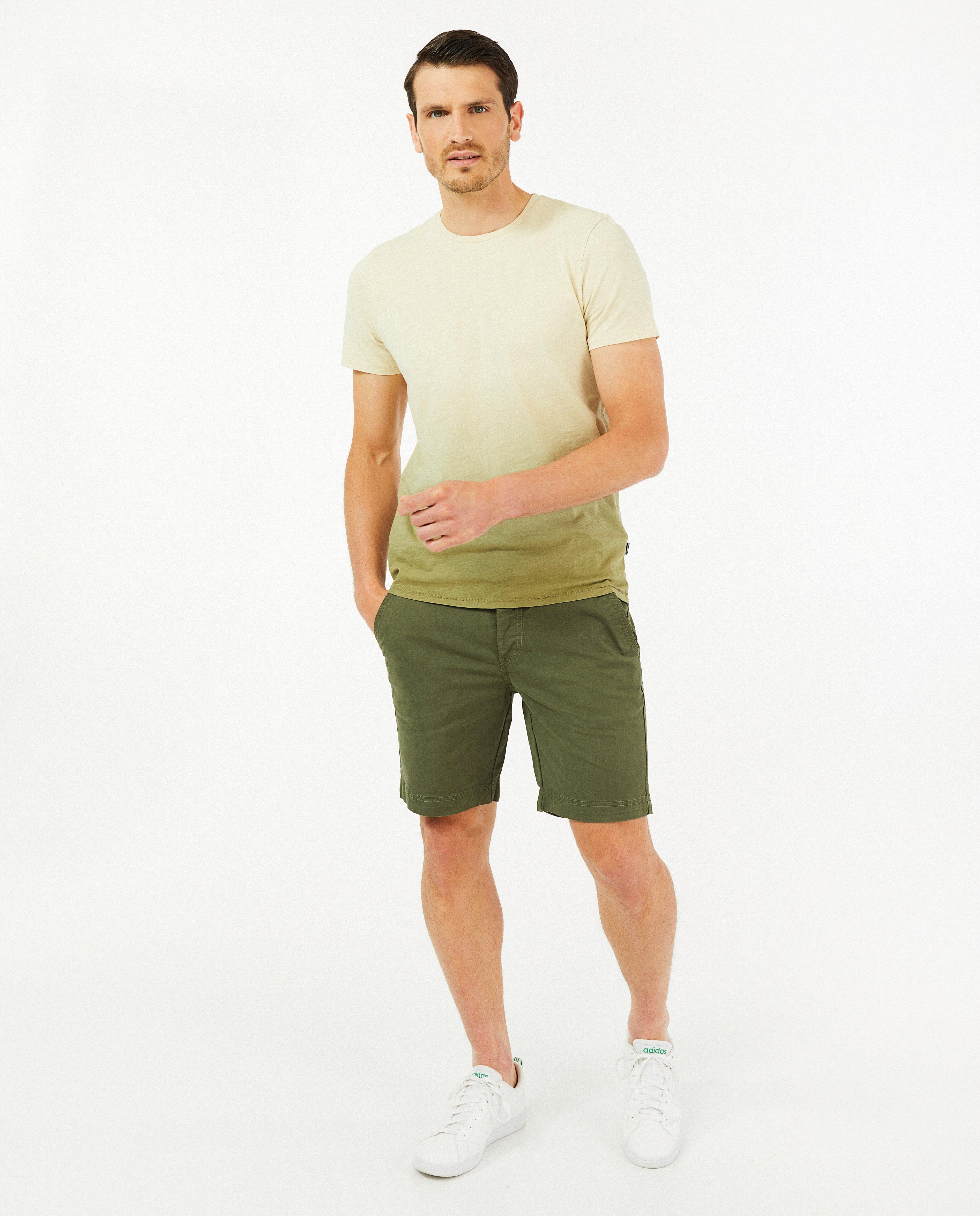 Biokatoenen T-shirt met gradiënt - slim fit - Quarterback
