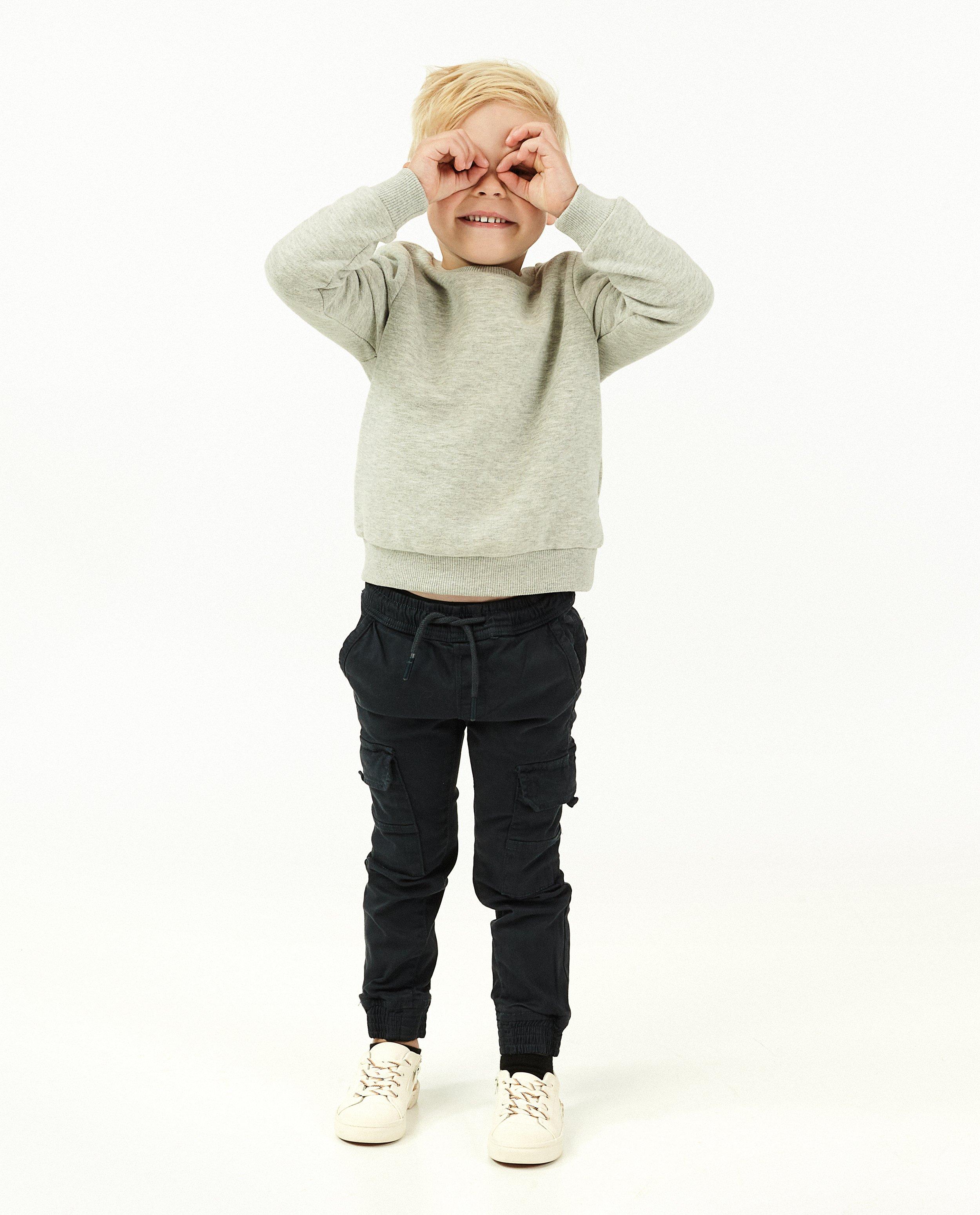 Pantalon cargo brun, 2-7 ans - avec des smocks - Kidz Nation