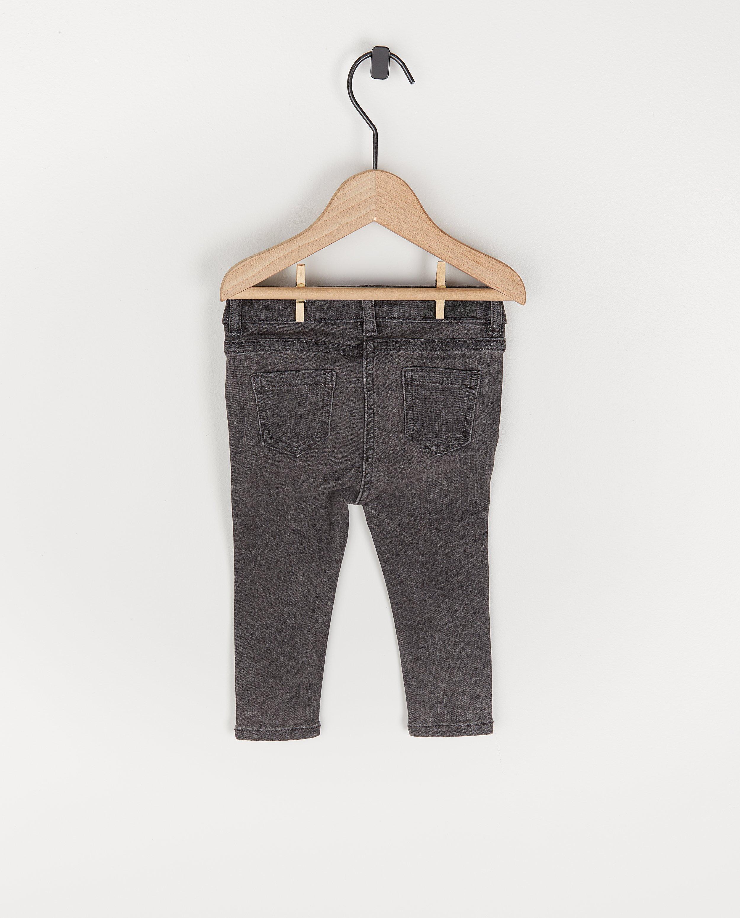 Jeans - Donkergrijze jeansbroek voor baby's