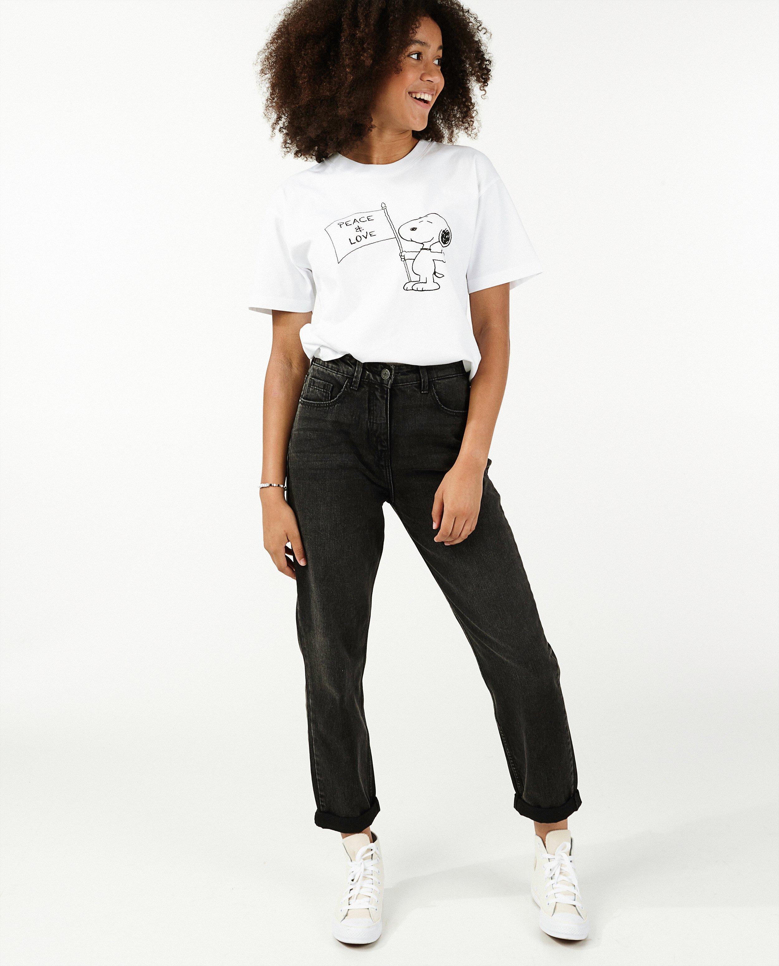 Verwassen zwarte mom jeans Renee  - null - Groggy