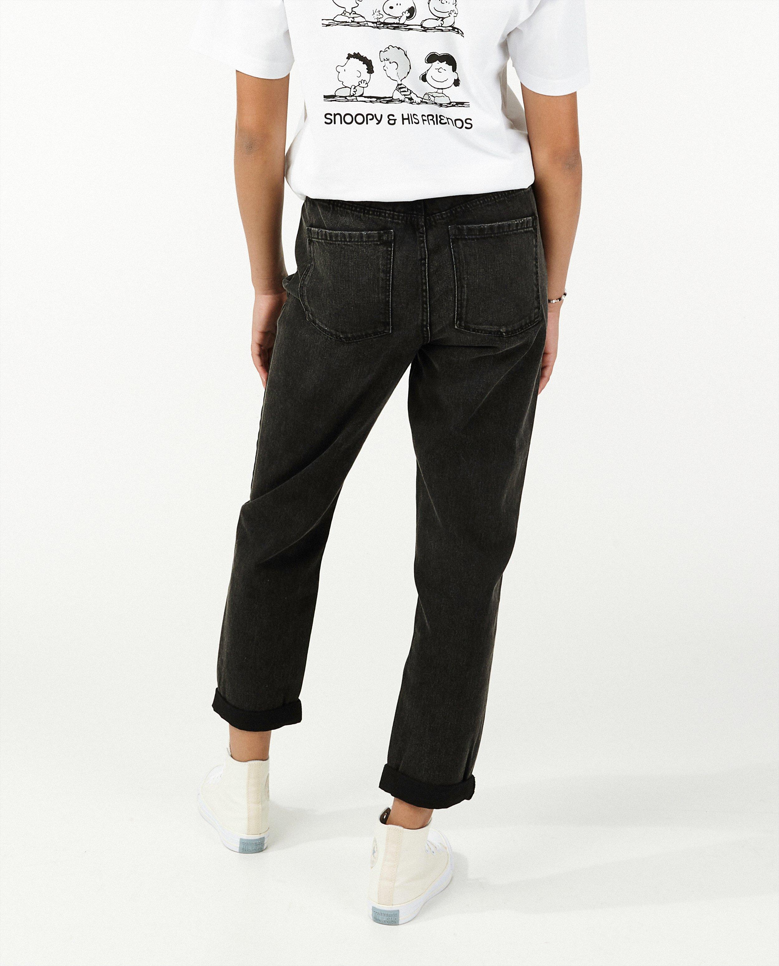 Jeans - Verwassen zwarte mom jeans Renee 