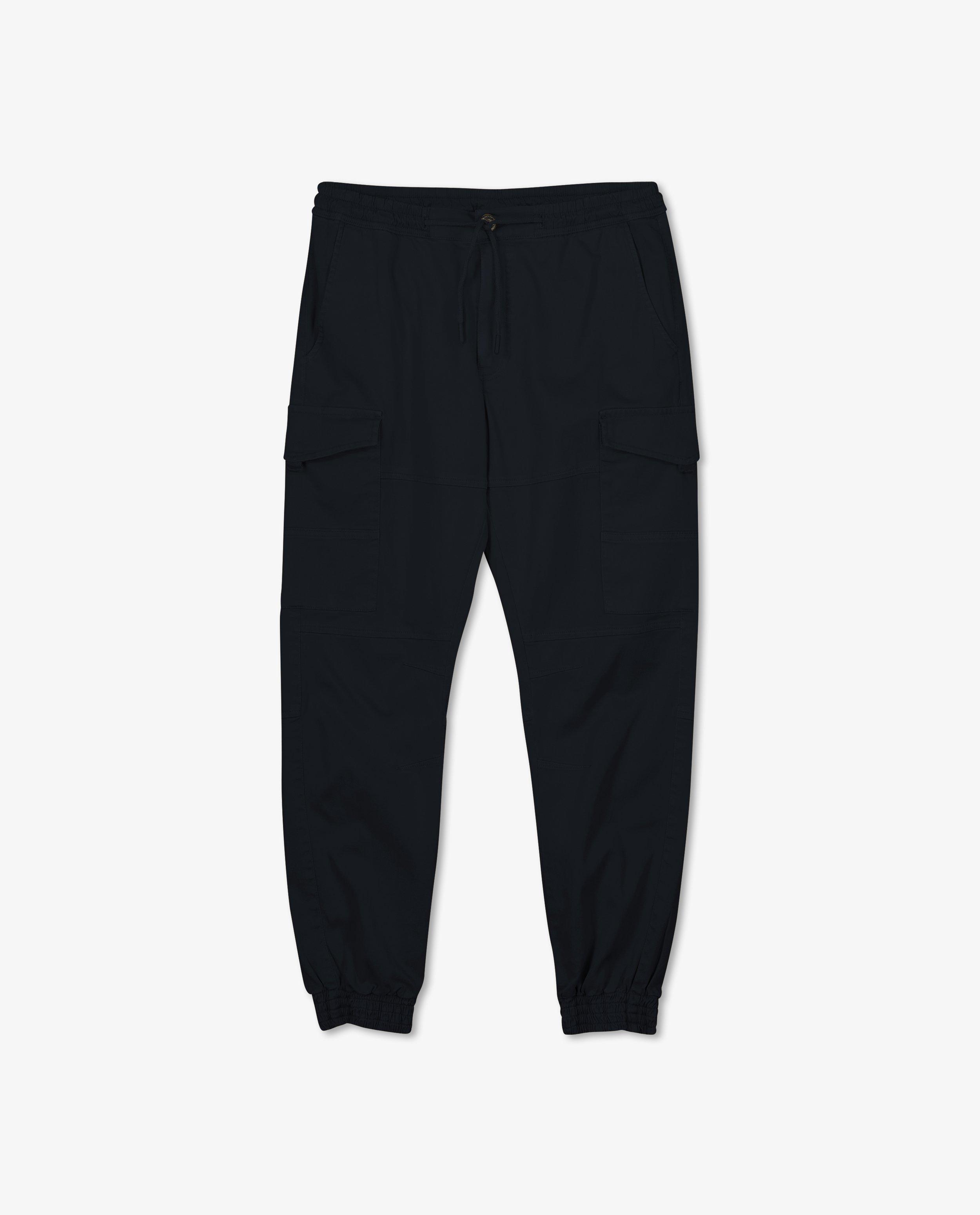 Pantalon cargo bleu en coton bio - avec du stretch - Iveo