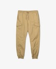 Pantalon cargo brun en coton bio - avec du stretch - Iveo