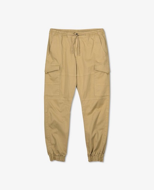 Pantalon cargo kaki en coton bio - avec du stretch - Iveo