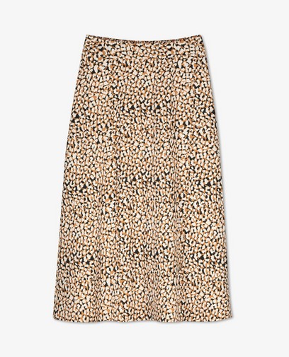 Rok met bruine en witte print Rok met bruine en witte print