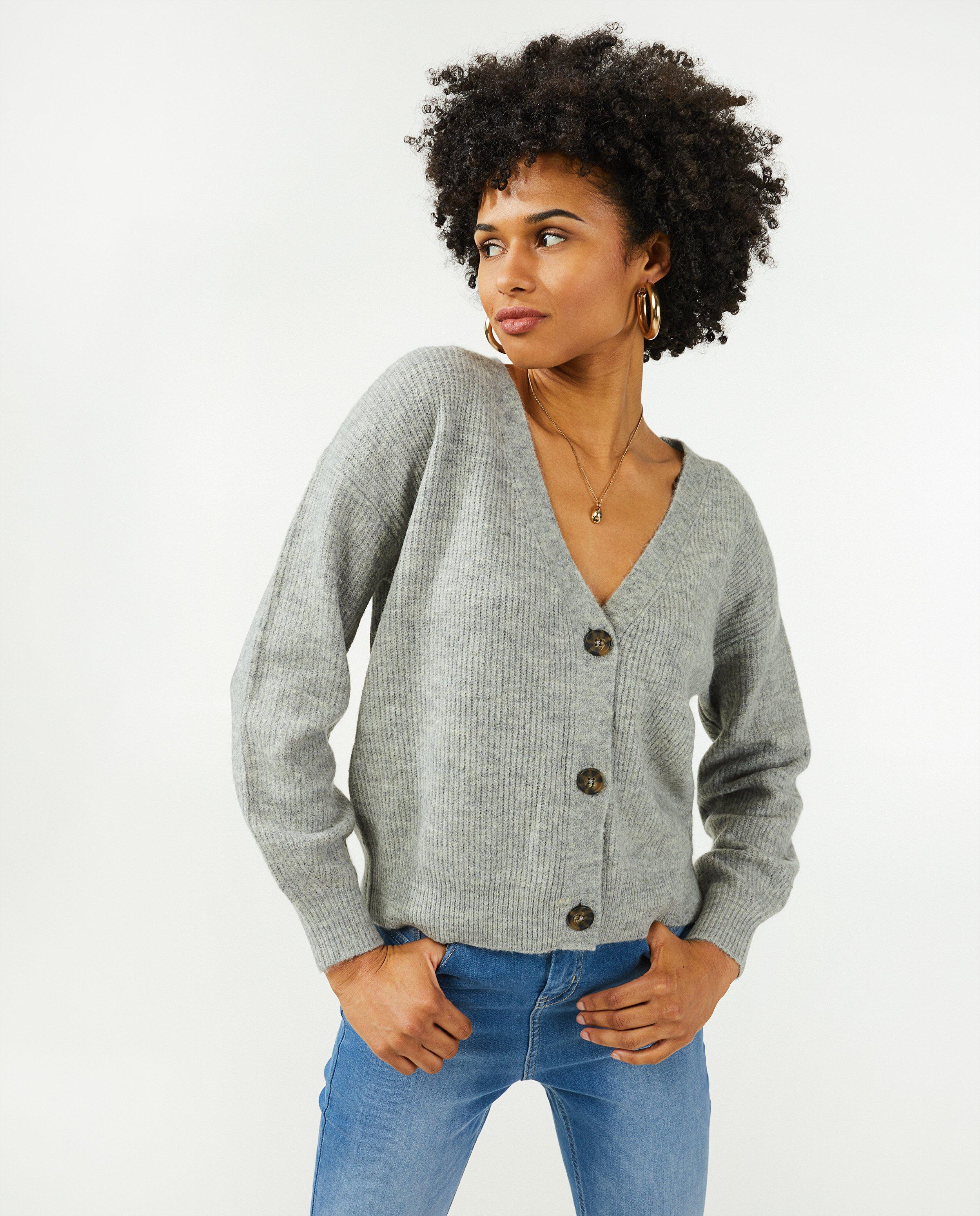 Cardigans - Gebreide cardigan in beige Sora