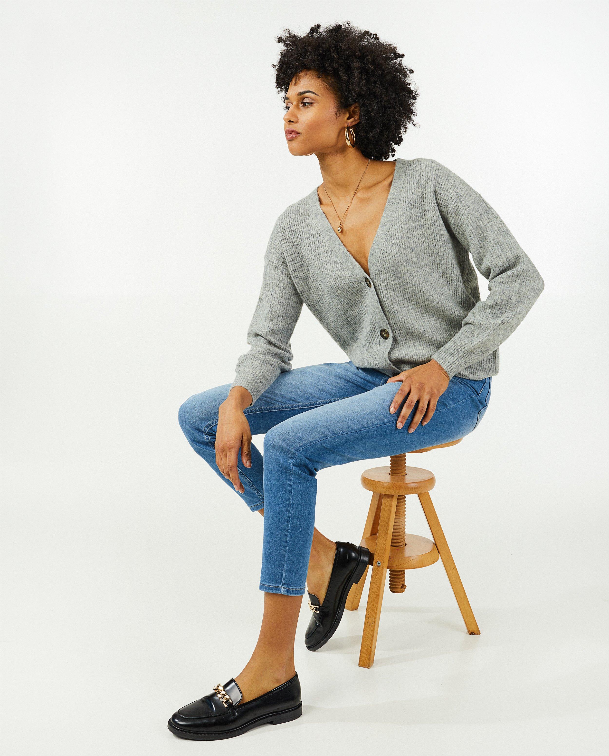 Cardigans - Gebreide cardigan in beige Sora