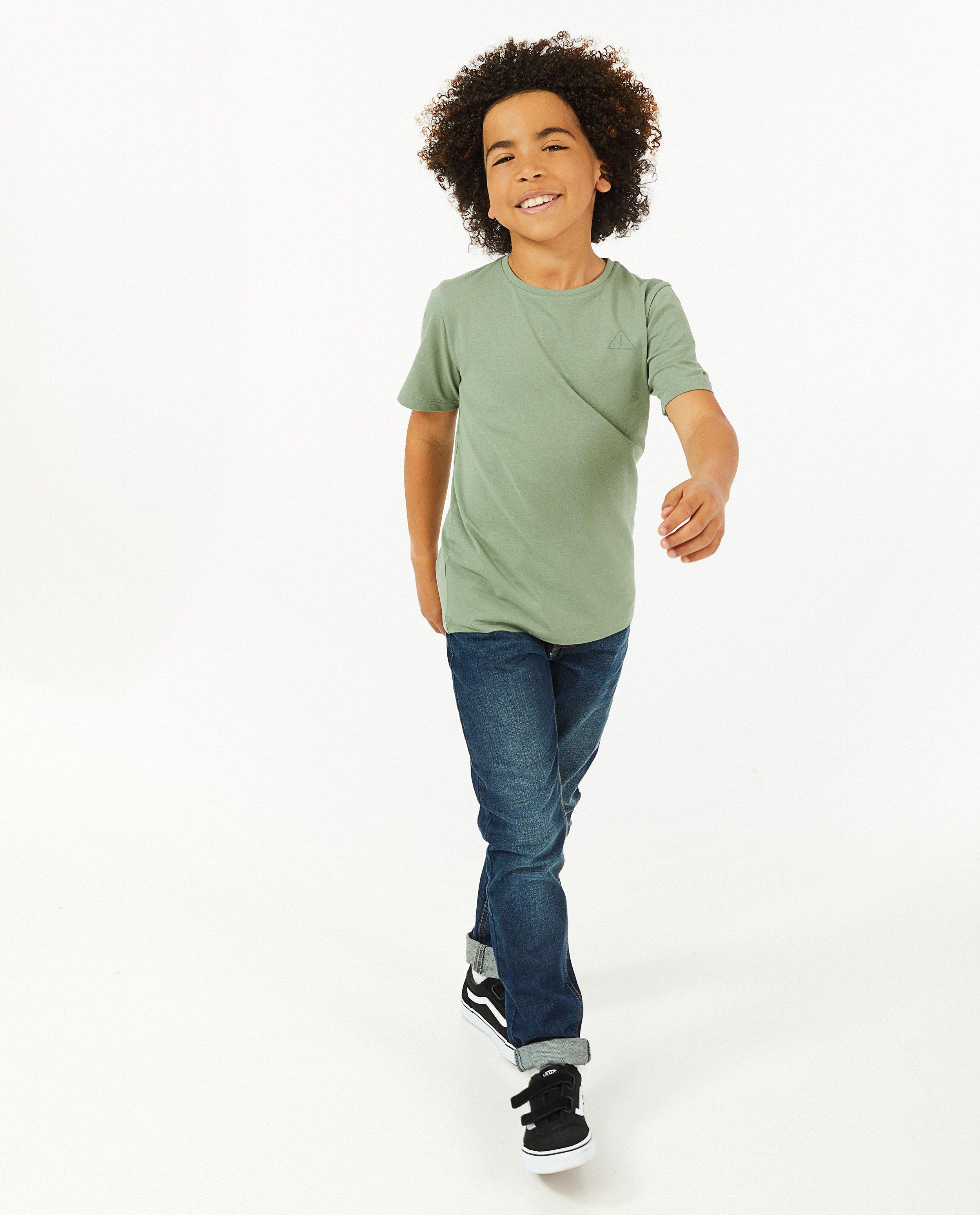 Groen T-shirt met print BESTies - stretch - Besties