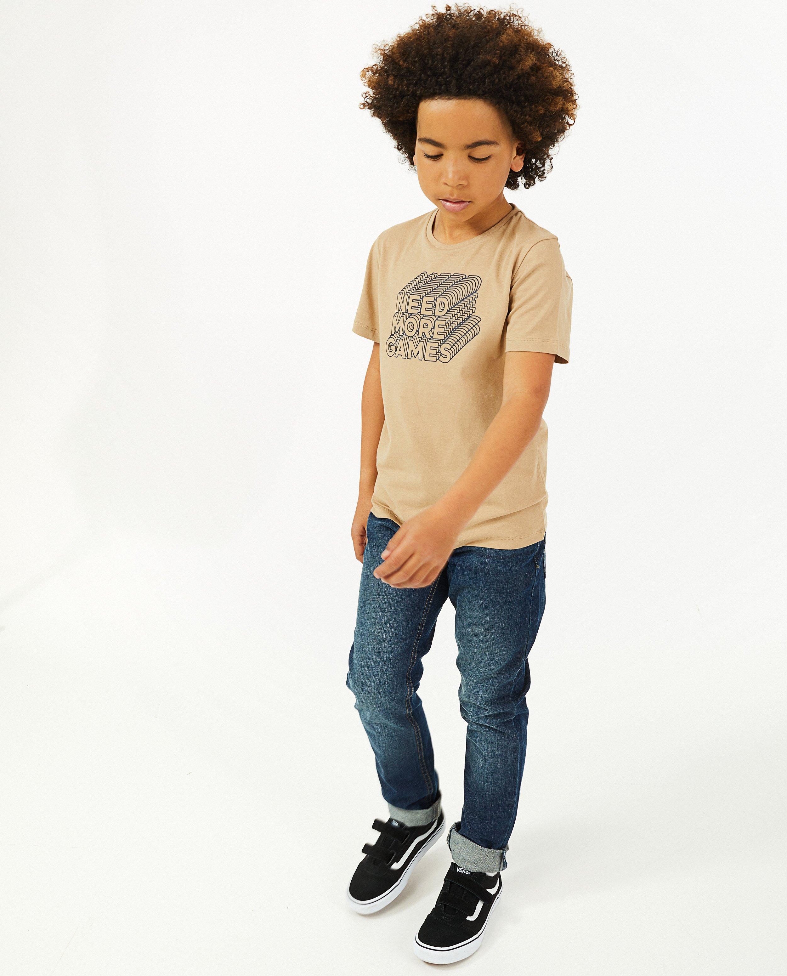 T-shirt beige à imprimé BESTies - avec du stretch - Besties