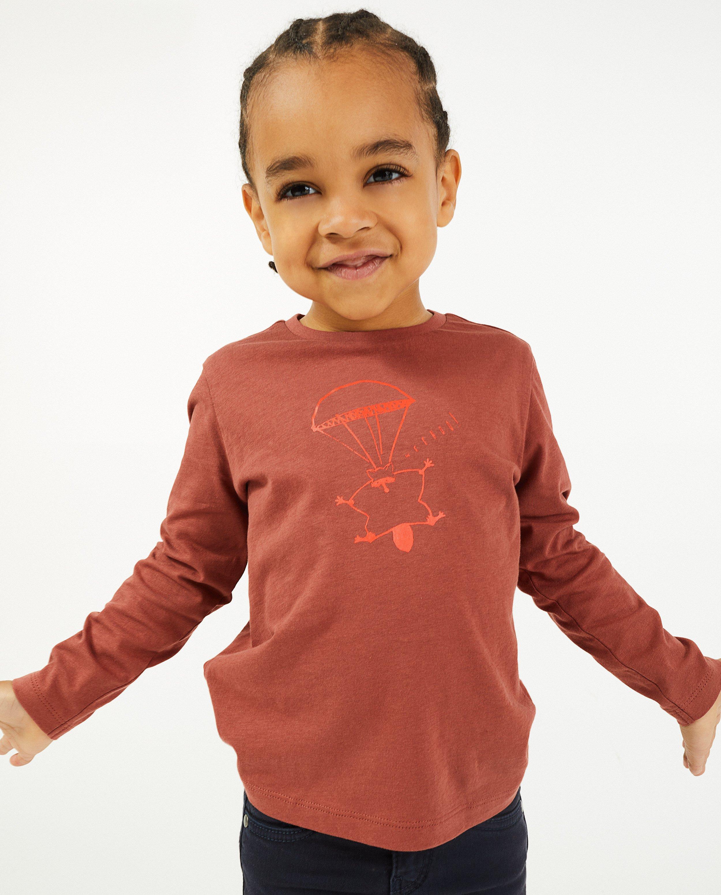 T-shirts - T-shirt brun à manches longues, imprimé BESTies
