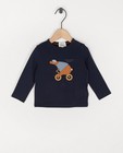 T-shirt à manches longues en coton bio - unisexe - ours sur un vélo - Cuddles and Smiles