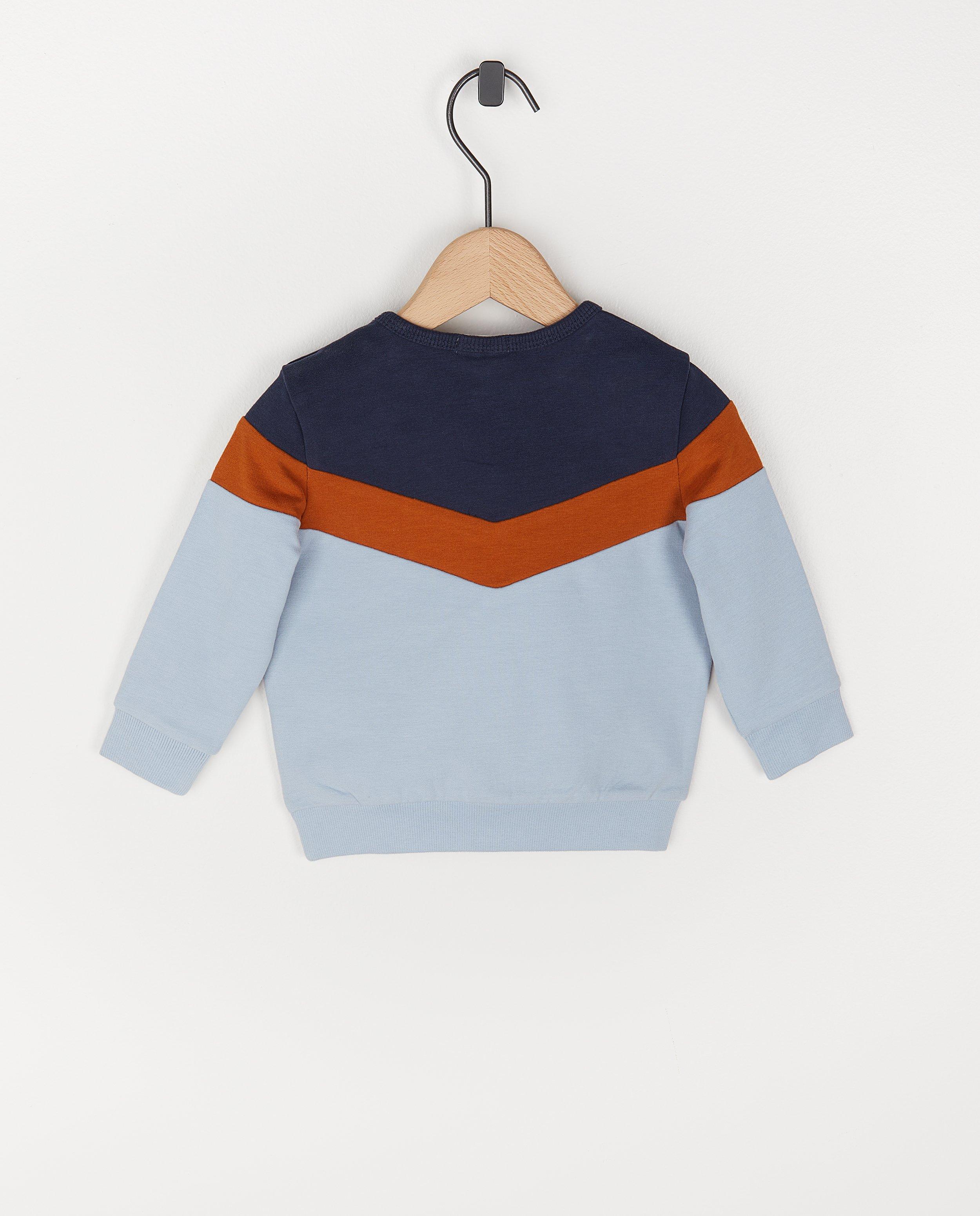 Sweaters - Biokatoenen sweater met color block