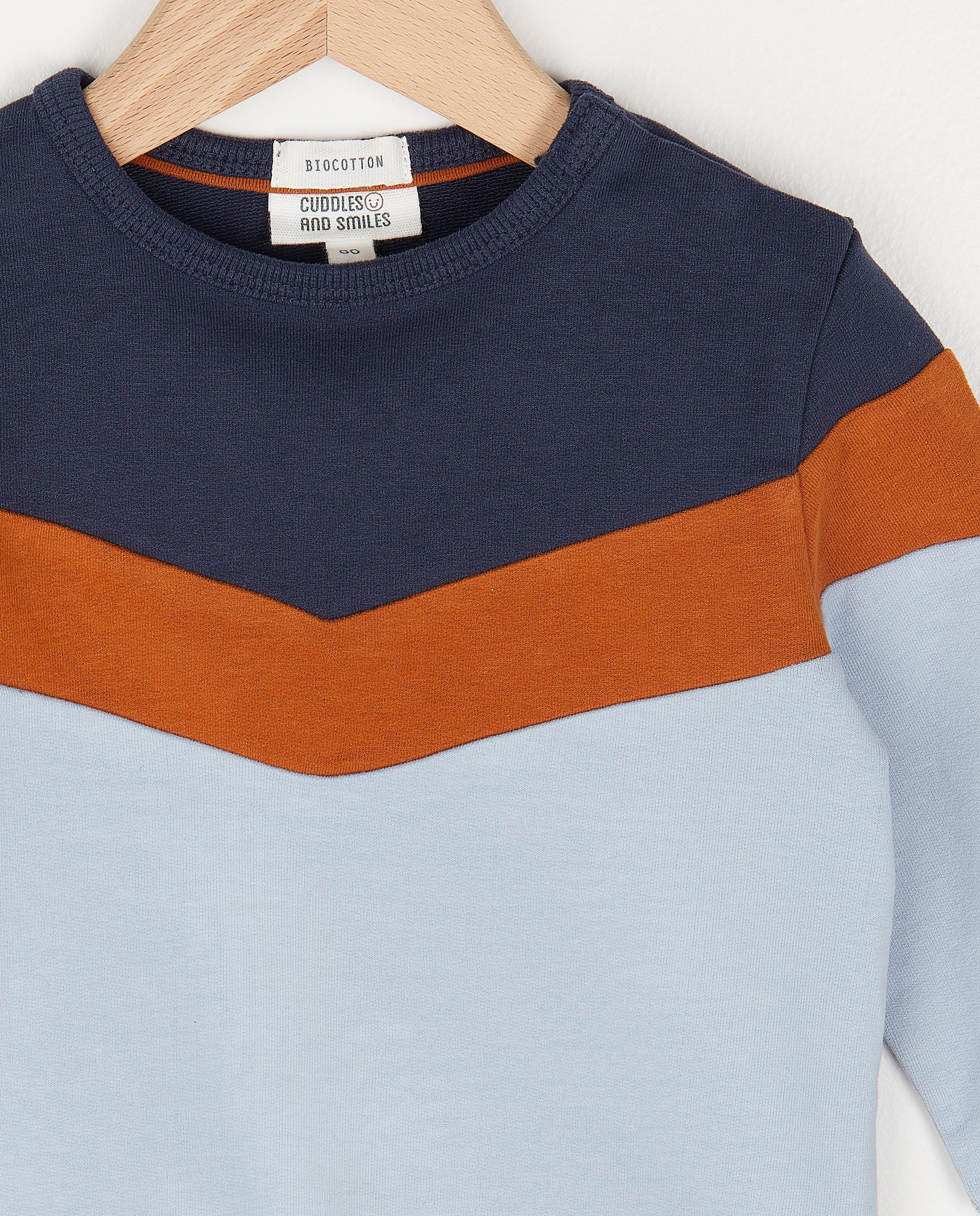 Sweaters - Biokatoenen sweater met color block