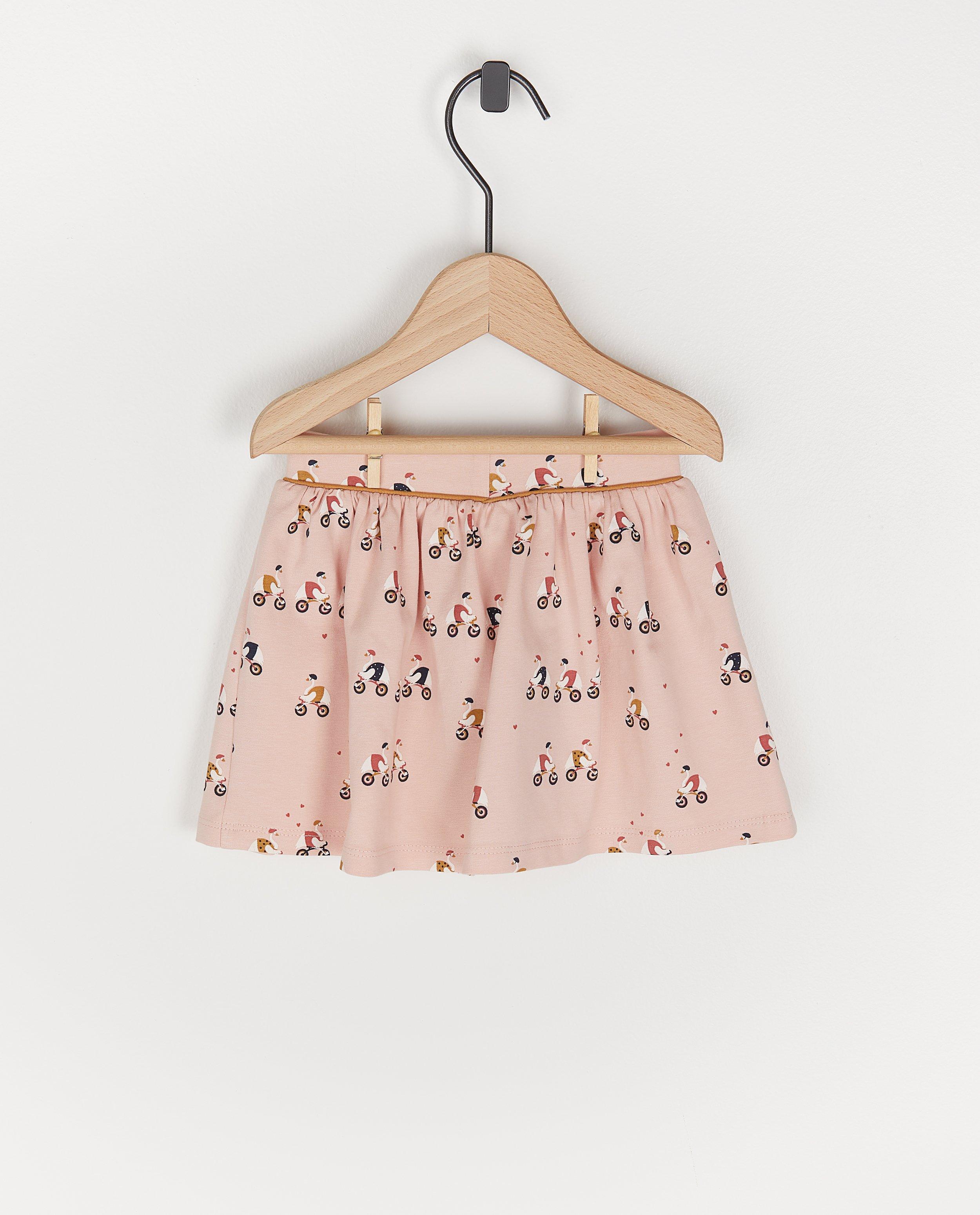 Jupes - Jupe en coton bio à imprimé oiseaux