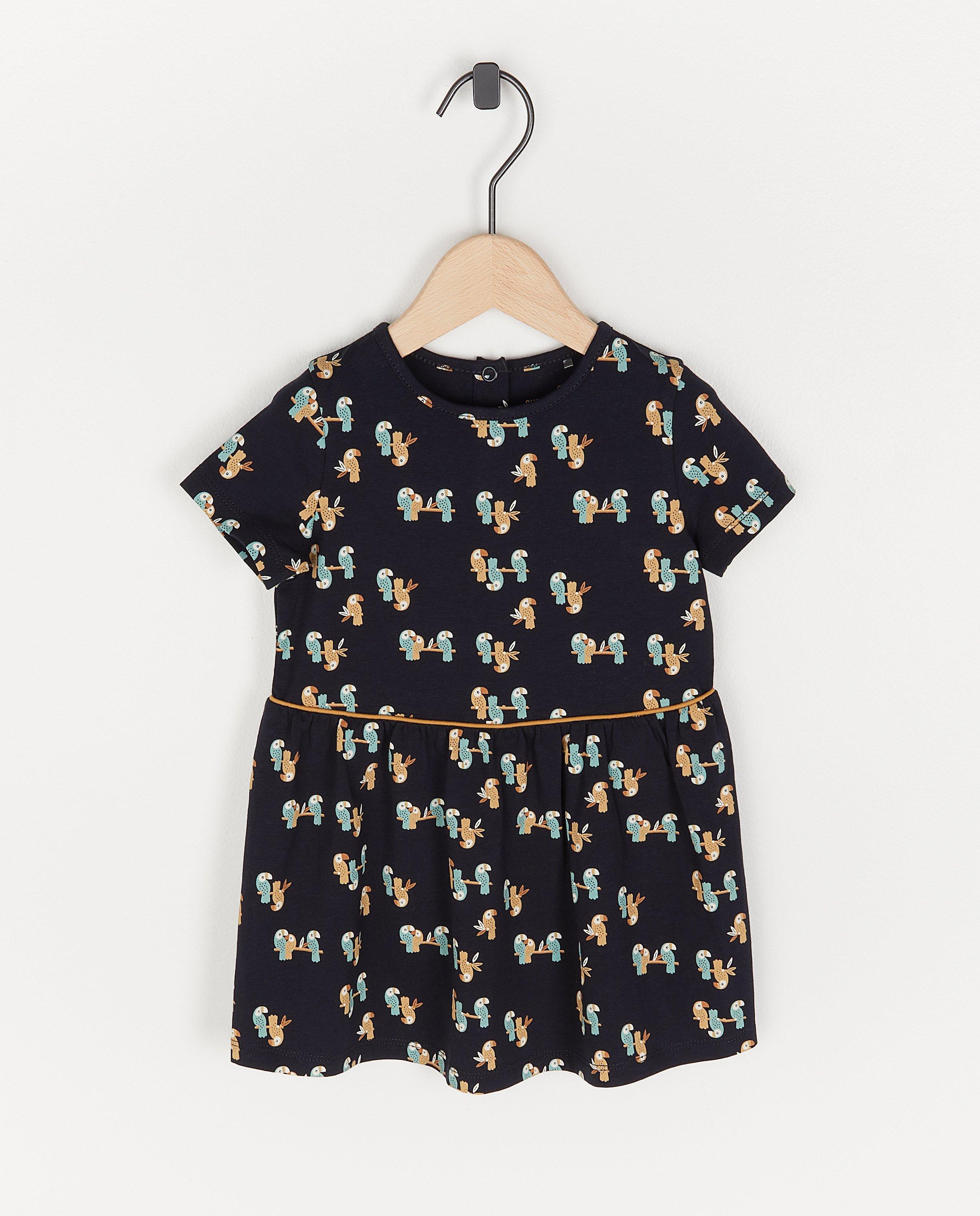 Robe en coton bio à imprimé - rose - Cuddles and Smiles